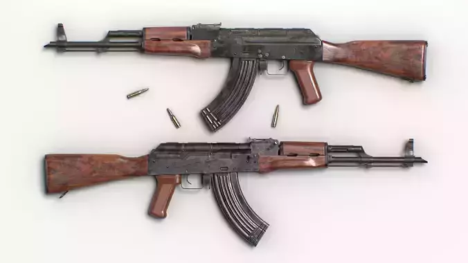 AKM - Game Ready Weapon Low-poly 3D model