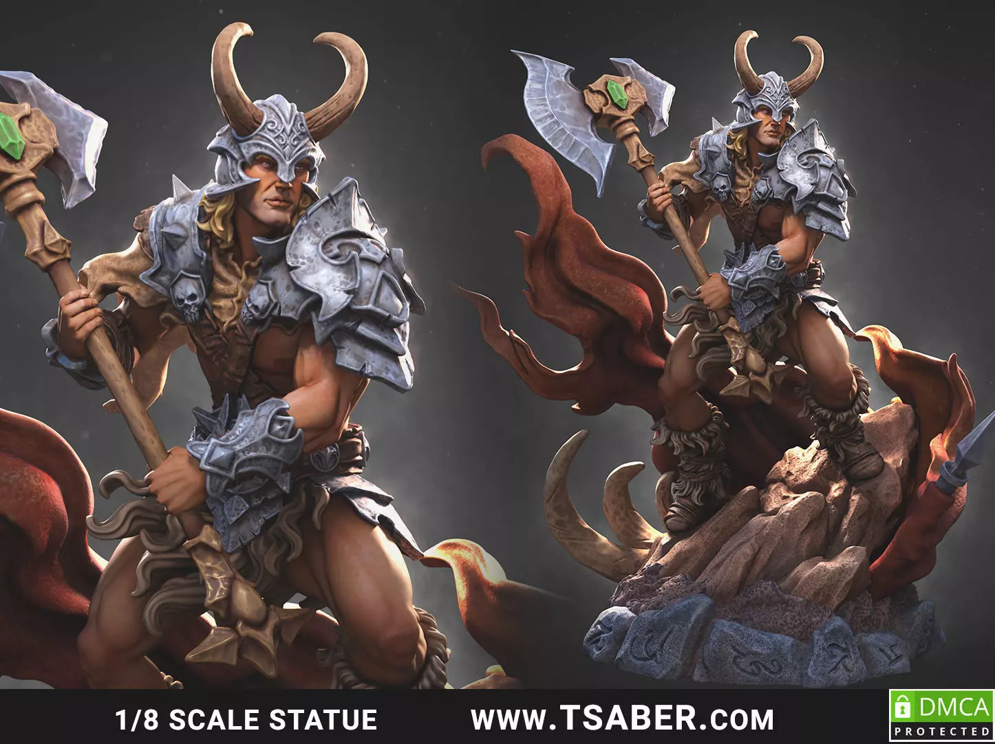 Barbarian Statue 3D print model