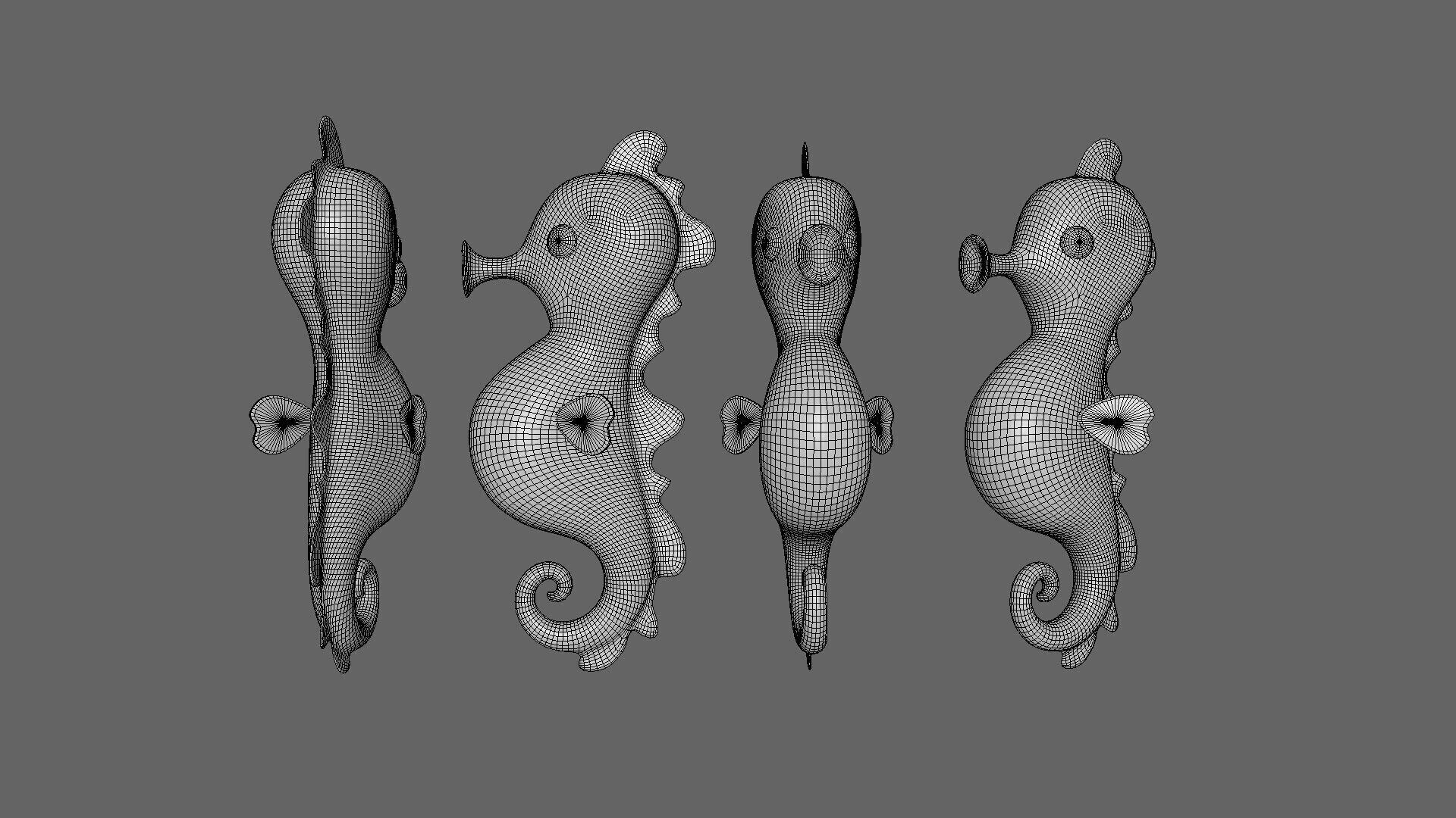 Sea Horse v002 3D model_9