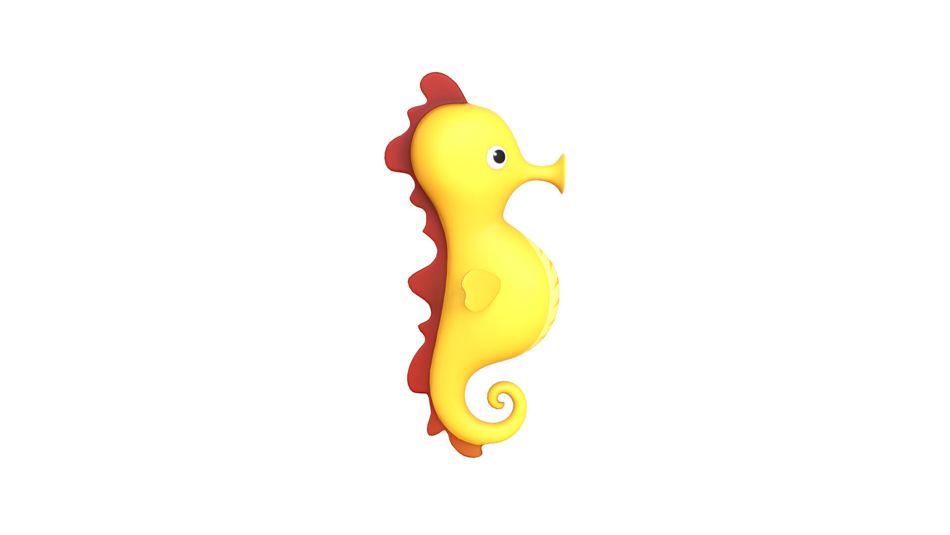 Sea Horse v002 3D model_4