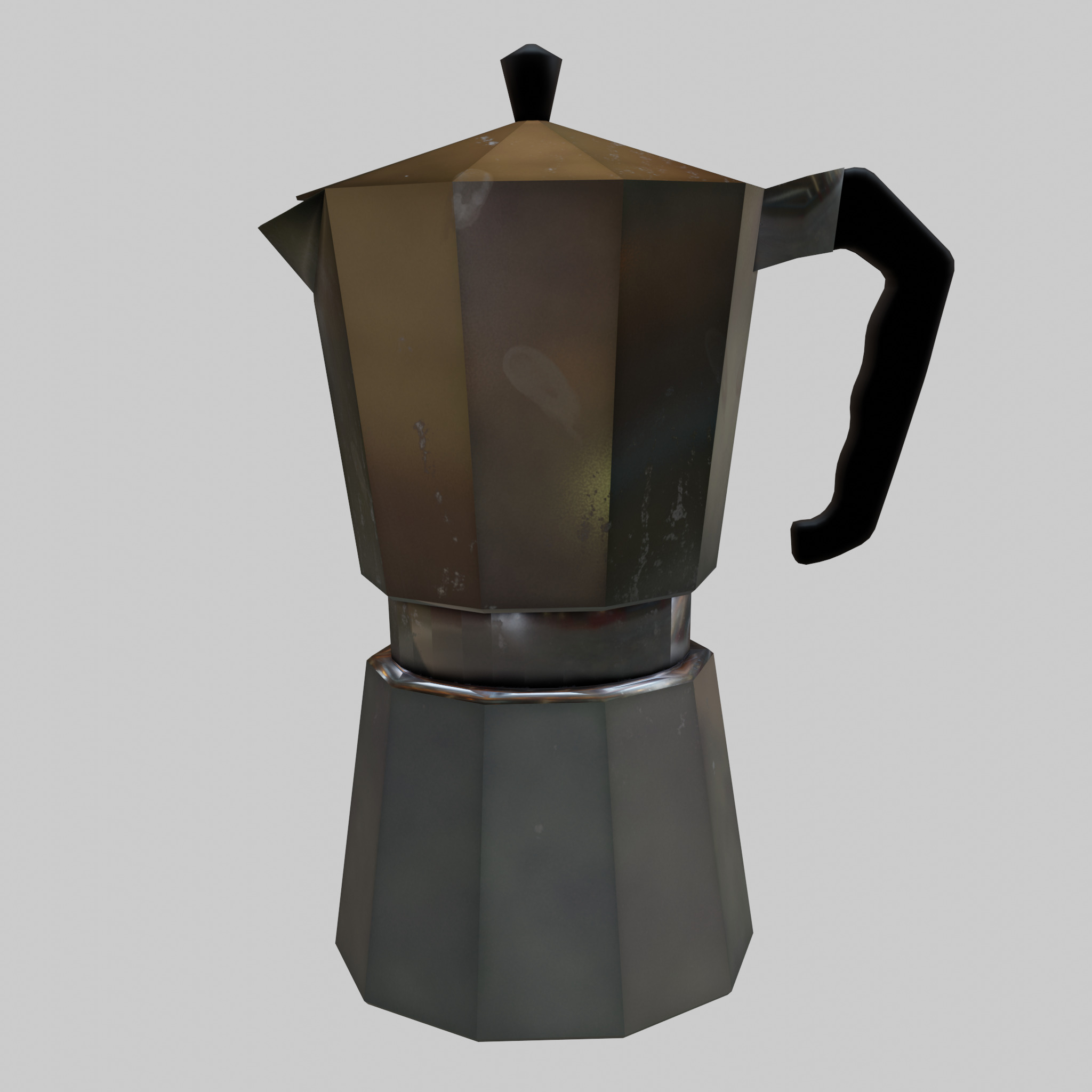 Stovetop Coffee Maker Free low-poly 3D model_4