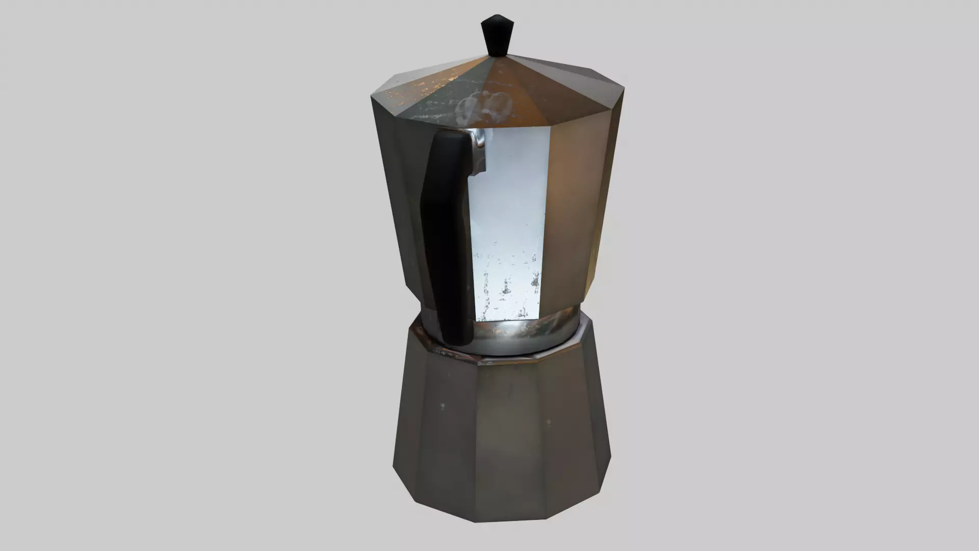 Stovetop Coffee Maker Free low-poly 3D model_0