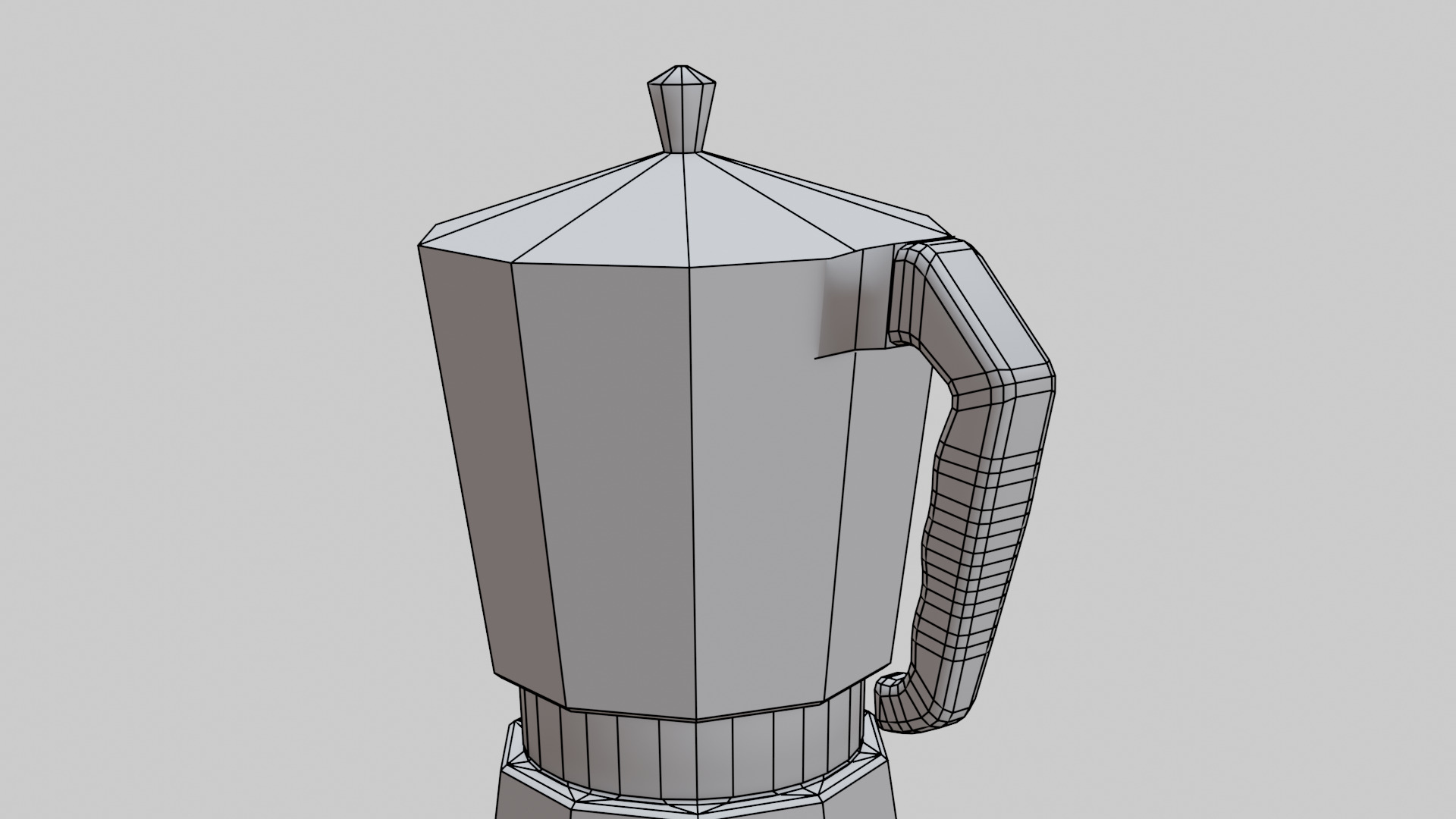 Stovetop Coffee Maker Free low-poly 3D model_8