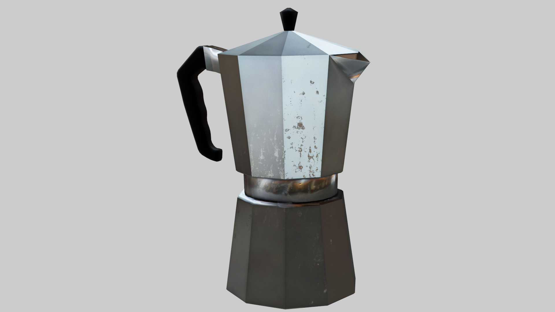 Stovetop Coffee Maker Free low-poly 3D model_1