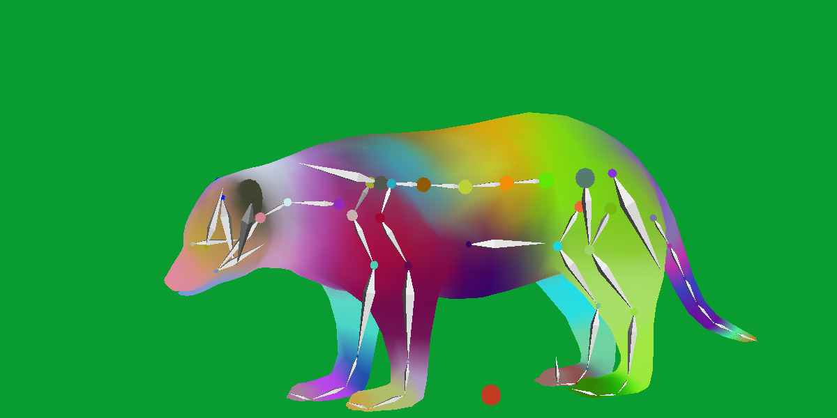 Wolverine Carcajou Low-poly 3D model_17