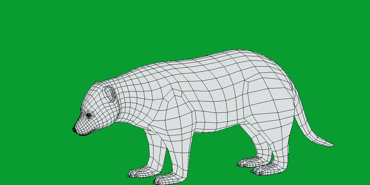 Wolverine Carcajou Low-poly 3D model_8