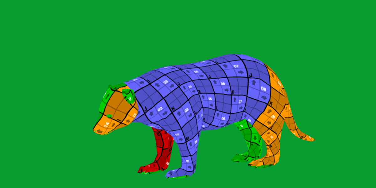 Wolverine Carcajou Low-poly 3D model_12