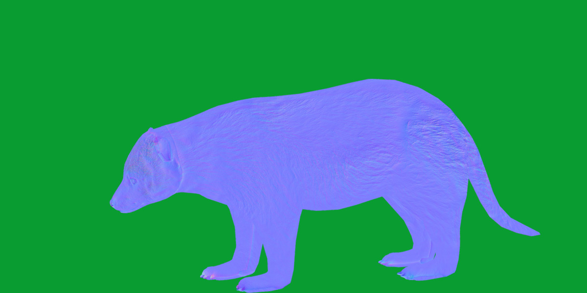 Wolverine Carcajou Low-poly 3D model_20