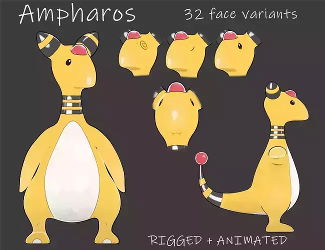 Ampharos 3D model