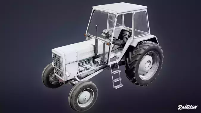 VEHICLES - Tractor 01 - LOW POLY Low-poly 3D model