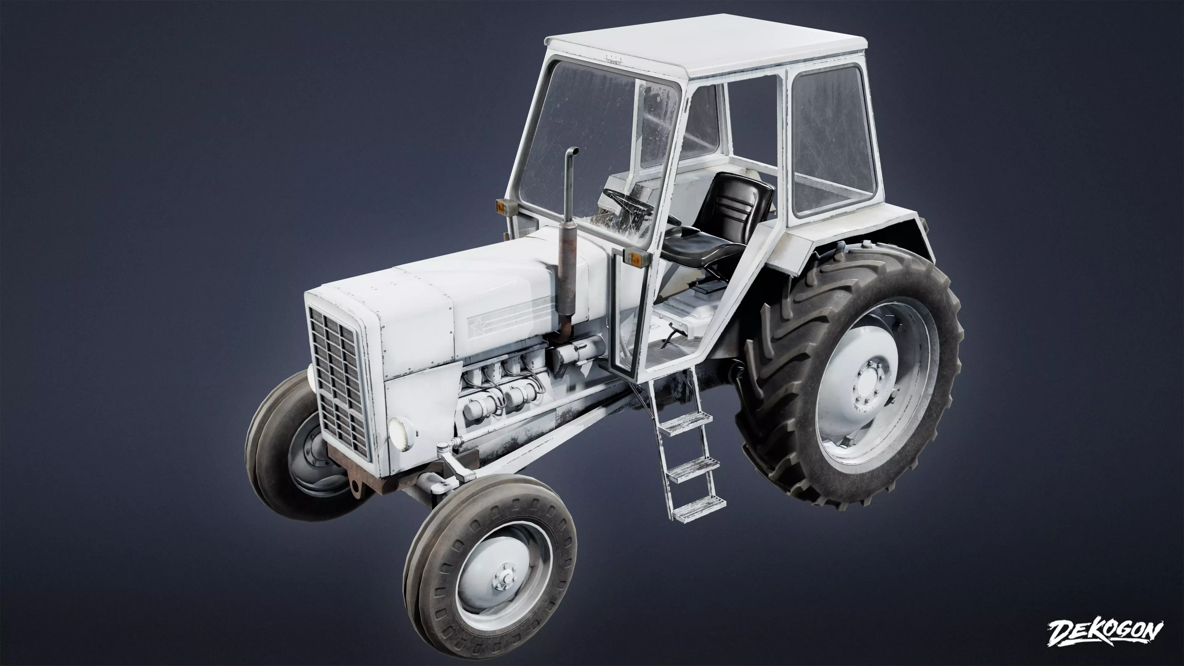 VEHICLES - Tractor 01 - LOW POLY Low-poly 3D model_0