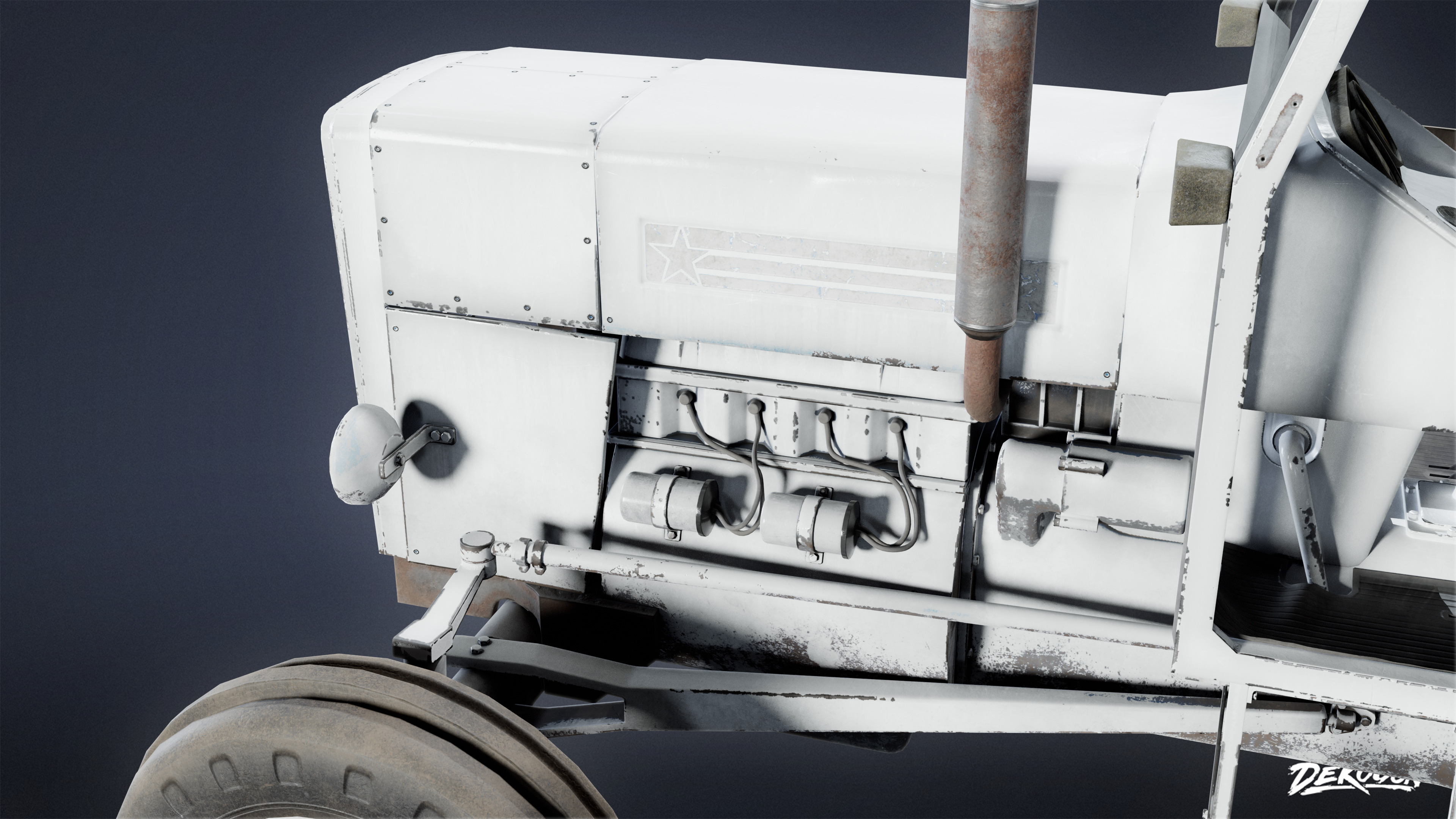 VEHICLES - Tractor 01 - LOW POLY Low-poly 3D model_5