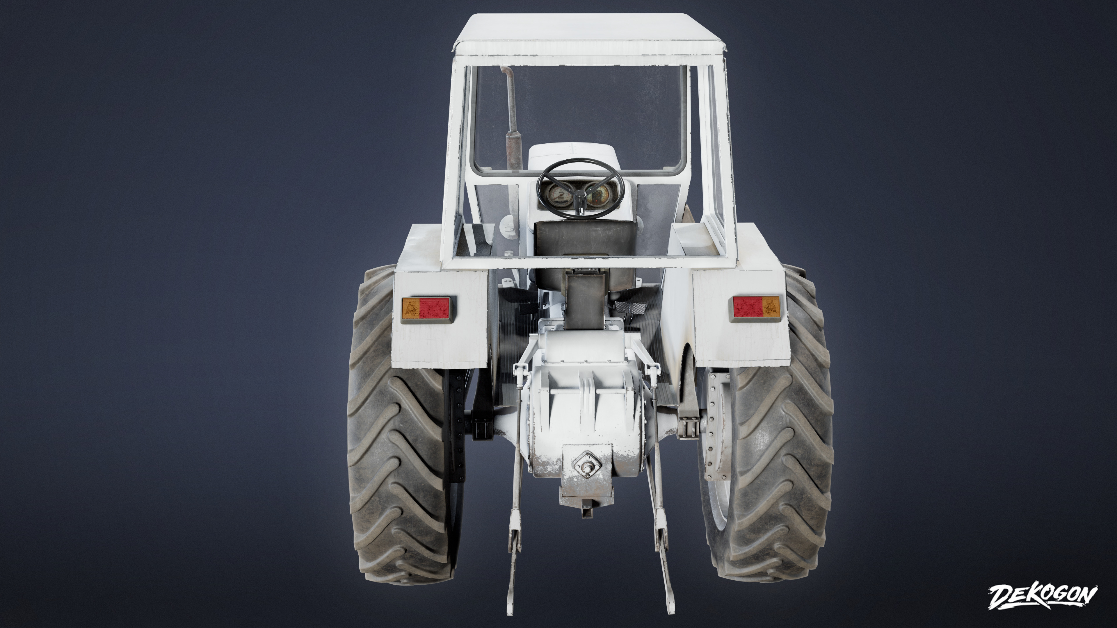 VEHICLES - Tractor 01 - LOW POLY Low-poly 3D model_4