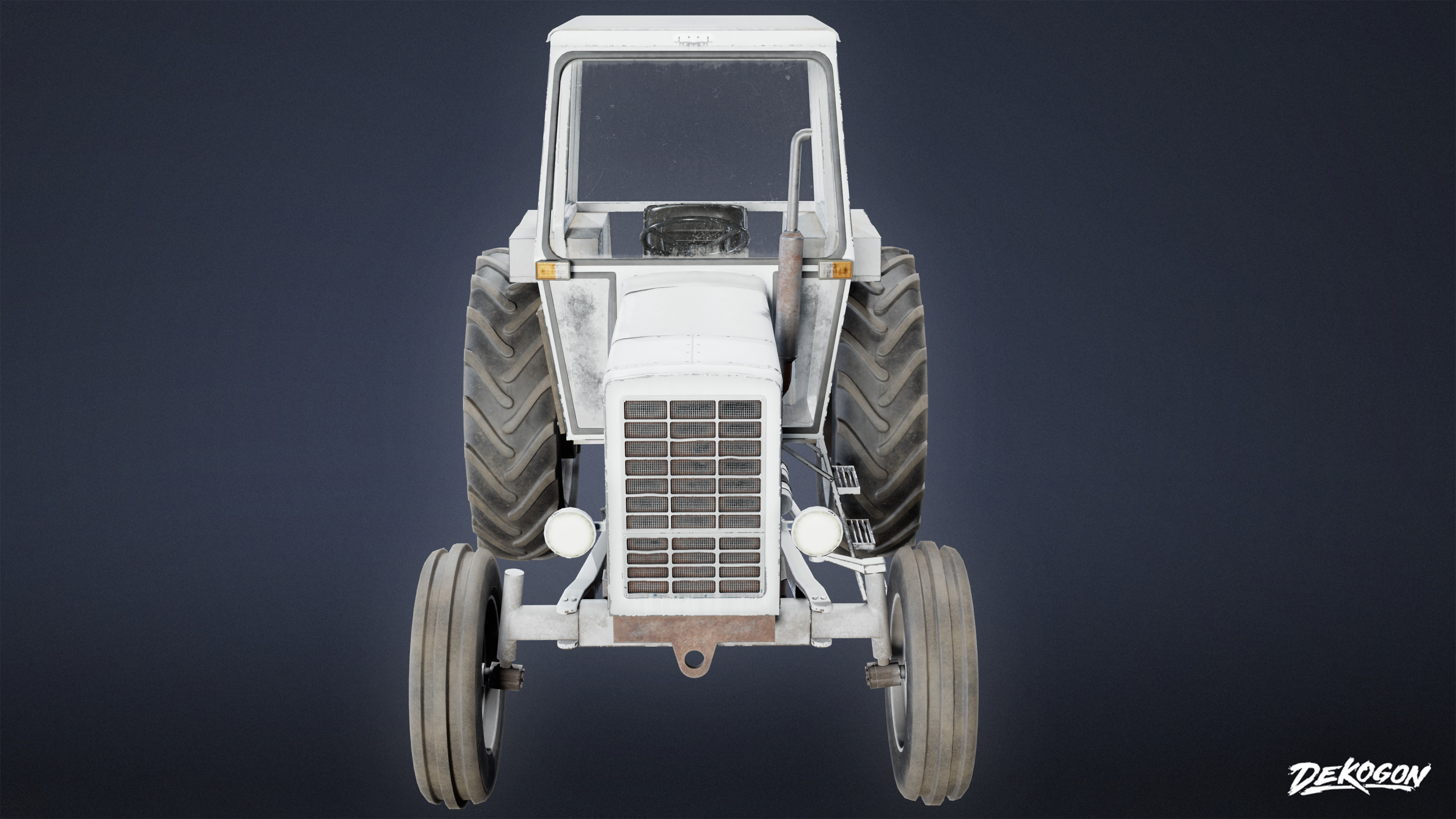 VEHICLES - Tractor 01 - LOW POLY Low-poly 3D model_2