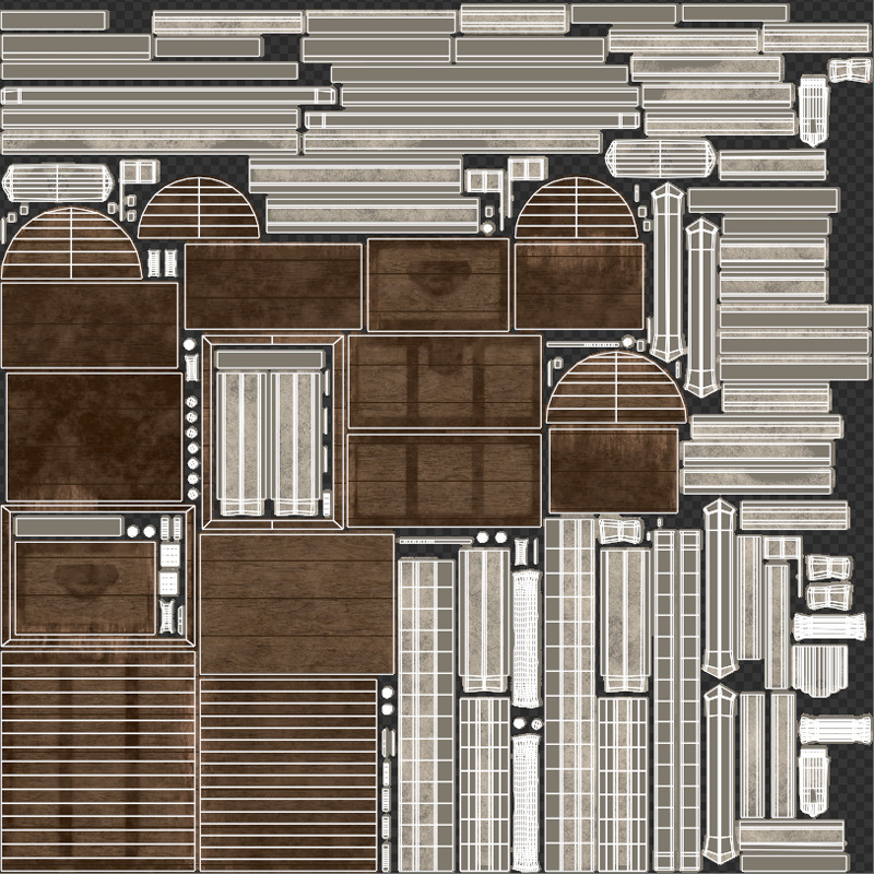 Pirate props collection Low-poly 3D model_18