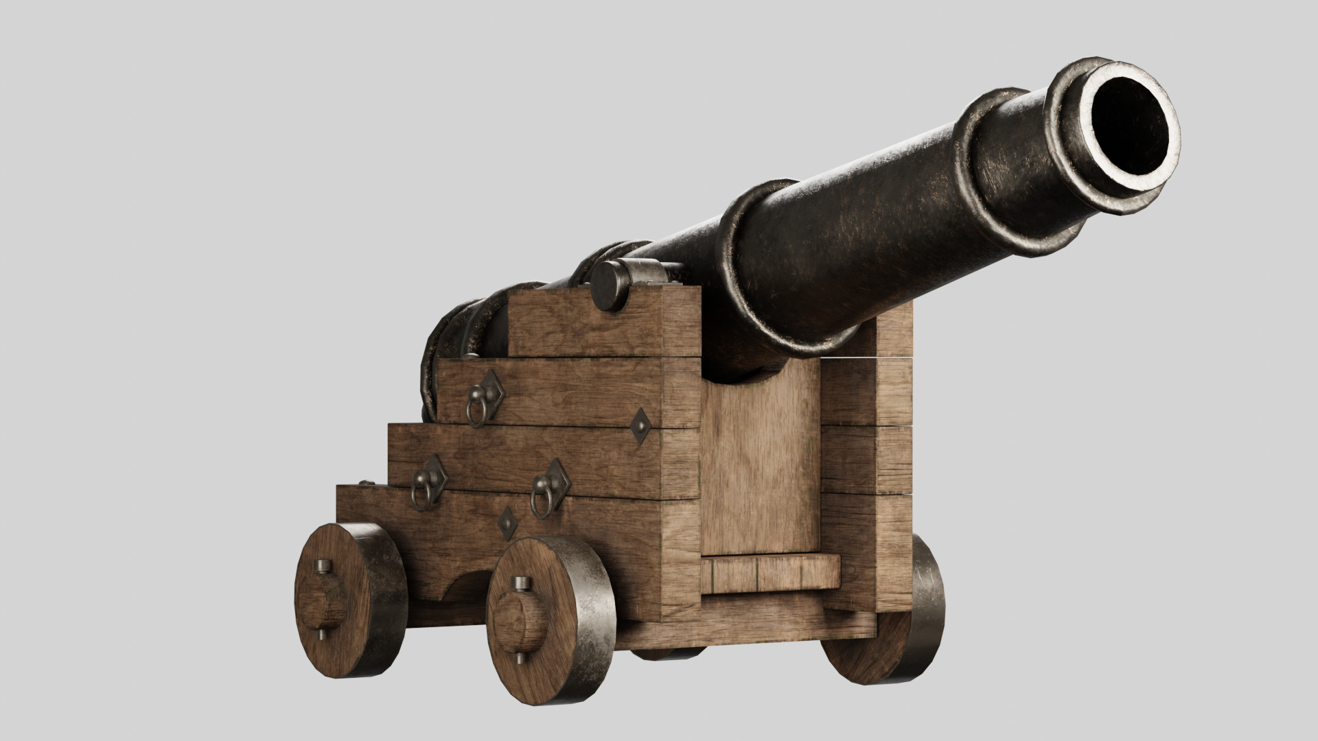 Pirate props collection Low-poly 3D model_19