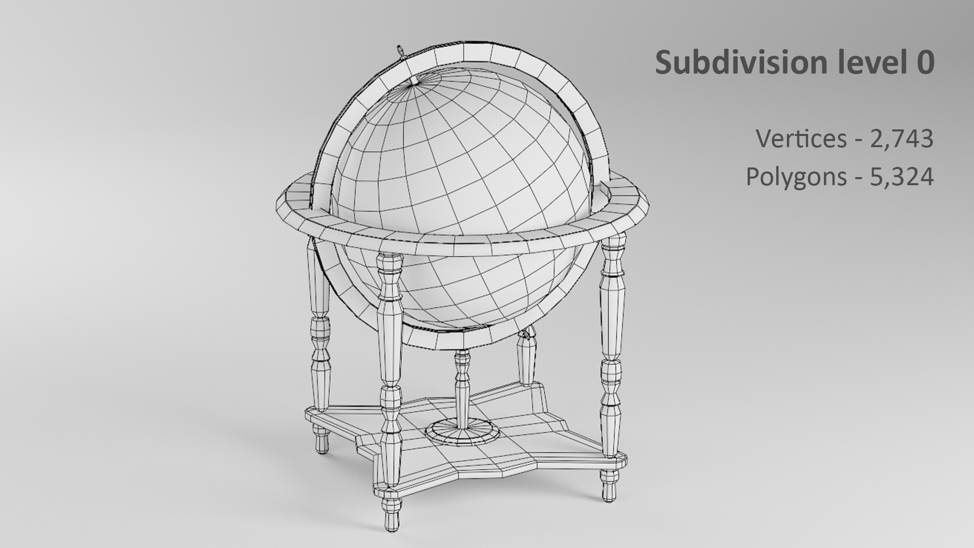 Pirate props collection Low-poly 3D model_7