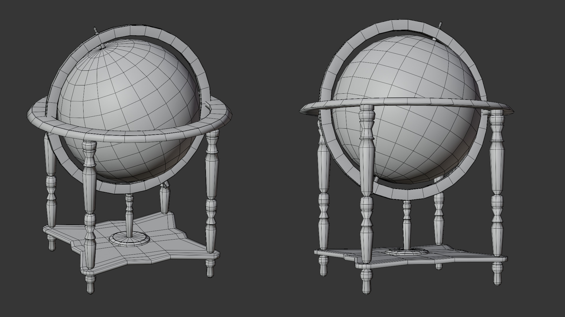 Pirate props collection Low-poly 3D model_8