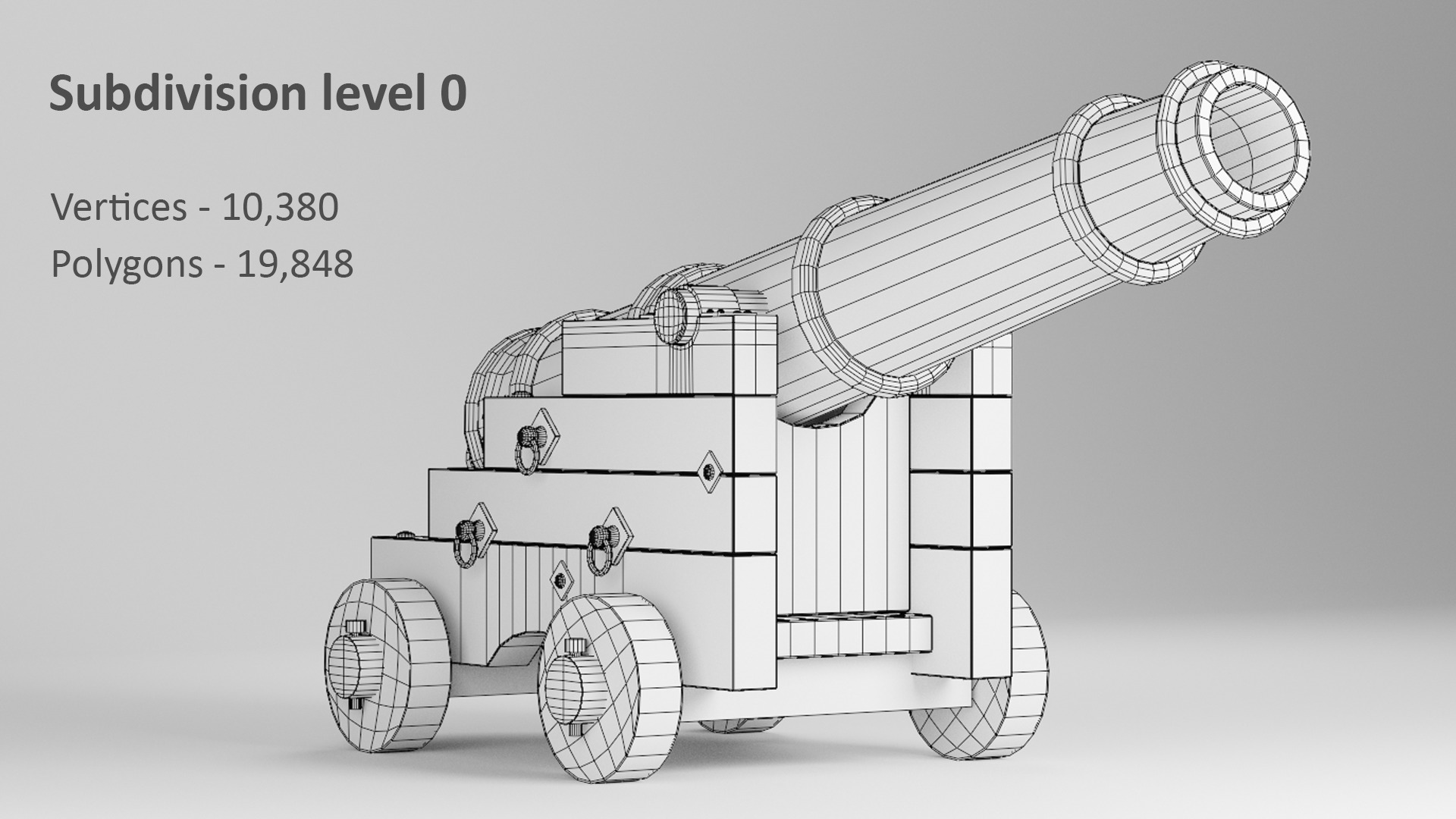 Pirate props collection Low-poly 3D model_20