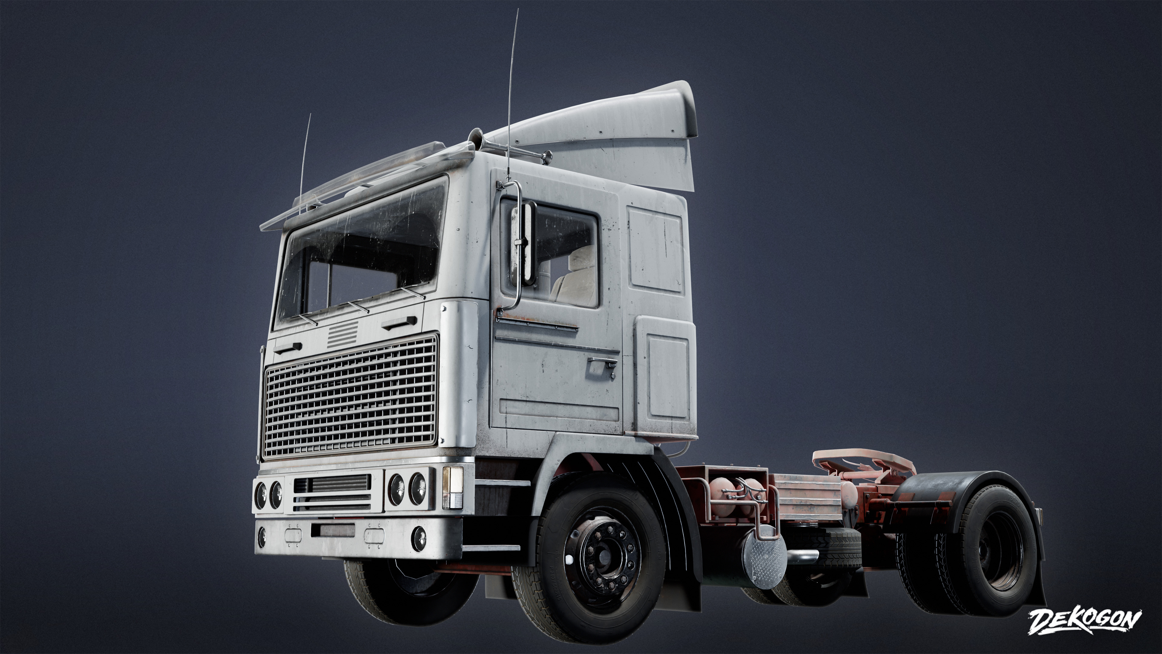 VEHICLES - Truck 02 - LOW POLY Low-poly 3D model_1