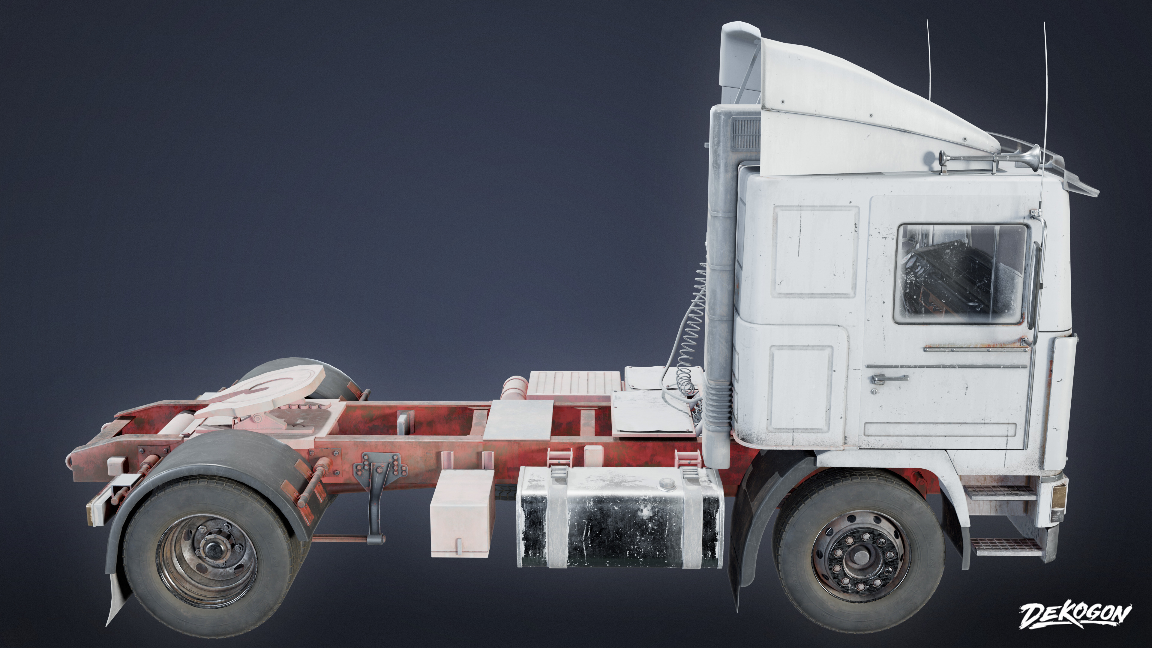 VEHICLES - Truck 02 - LOW POLY Low-poly 3D model_3