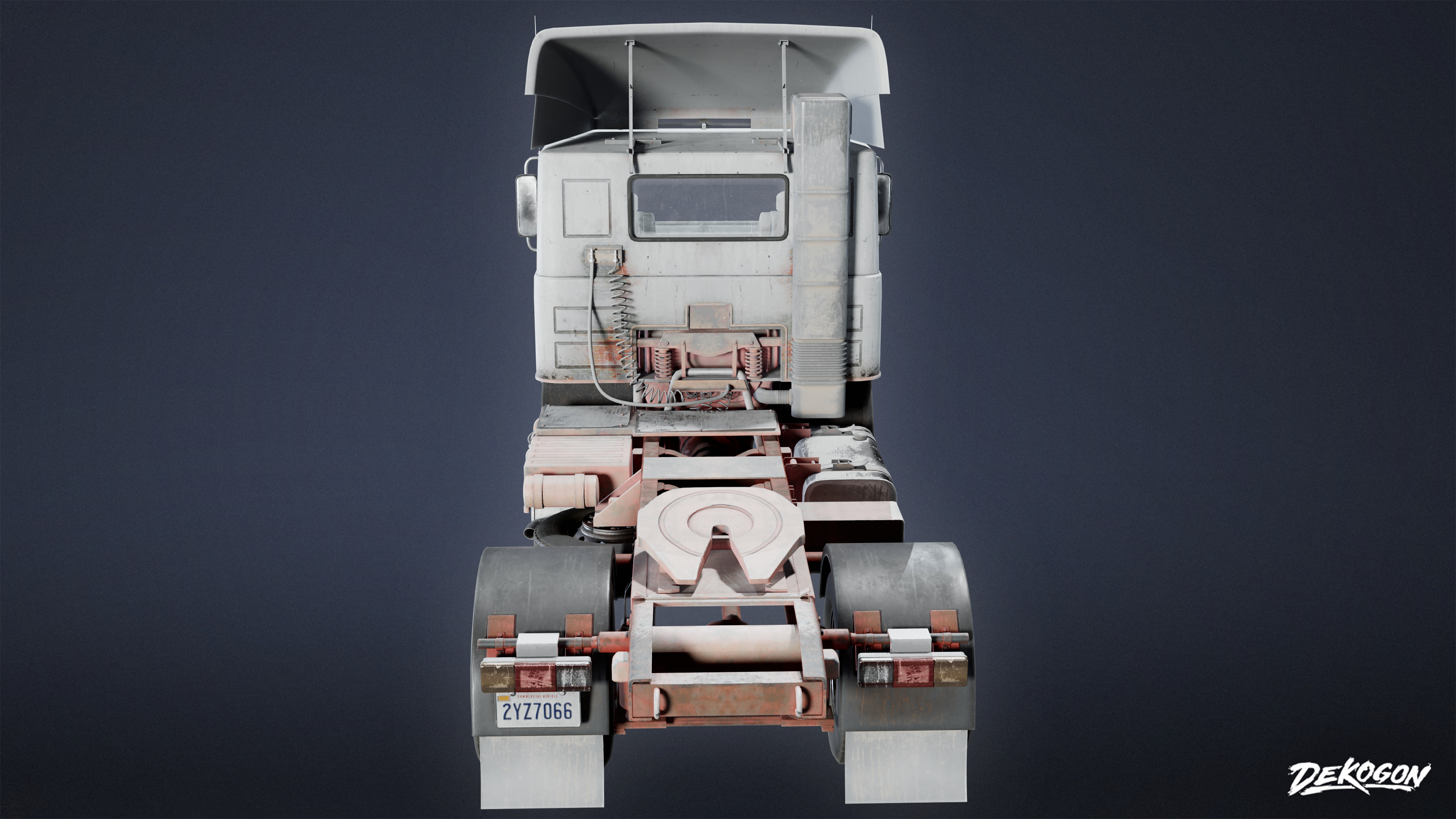 VEHICLES - Truck 02 - LOW POLY Low-poly 3D model_4