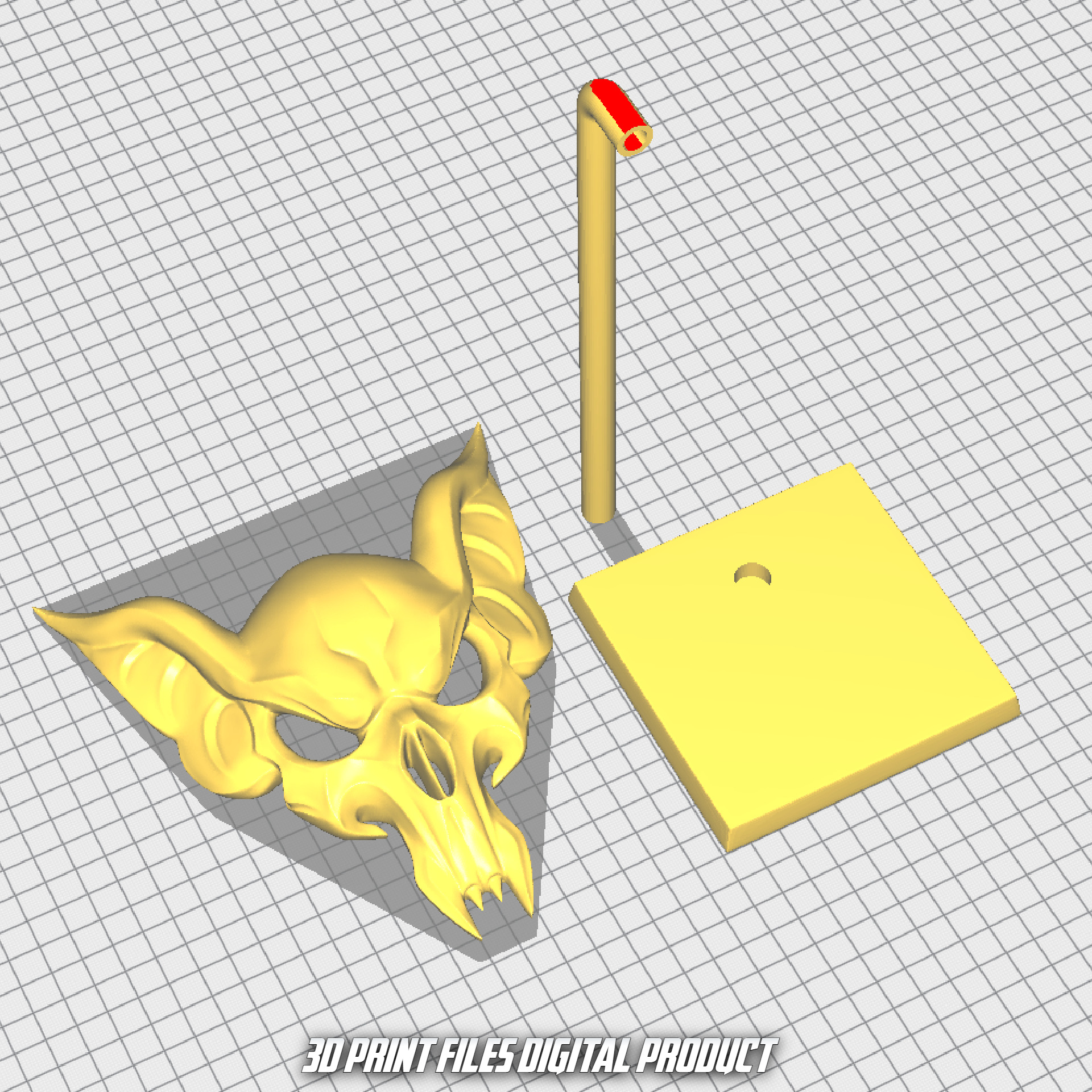 Home Decor Bat Skull Stand Marvel Rivals Adam Warlock 3D print model_10