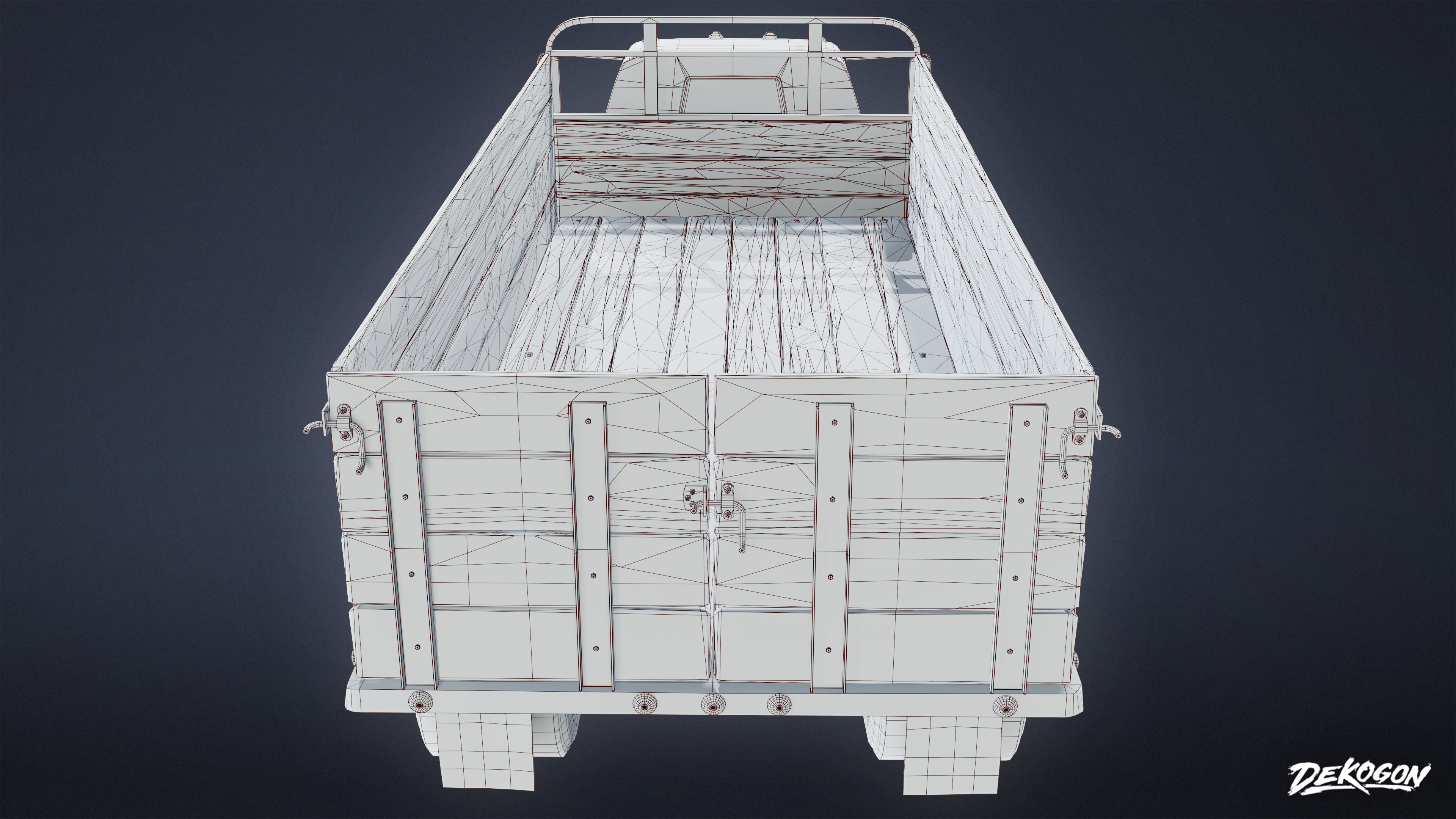 VEHICLES - Truck 05 - LOW POLY Low-poly 3D model_8