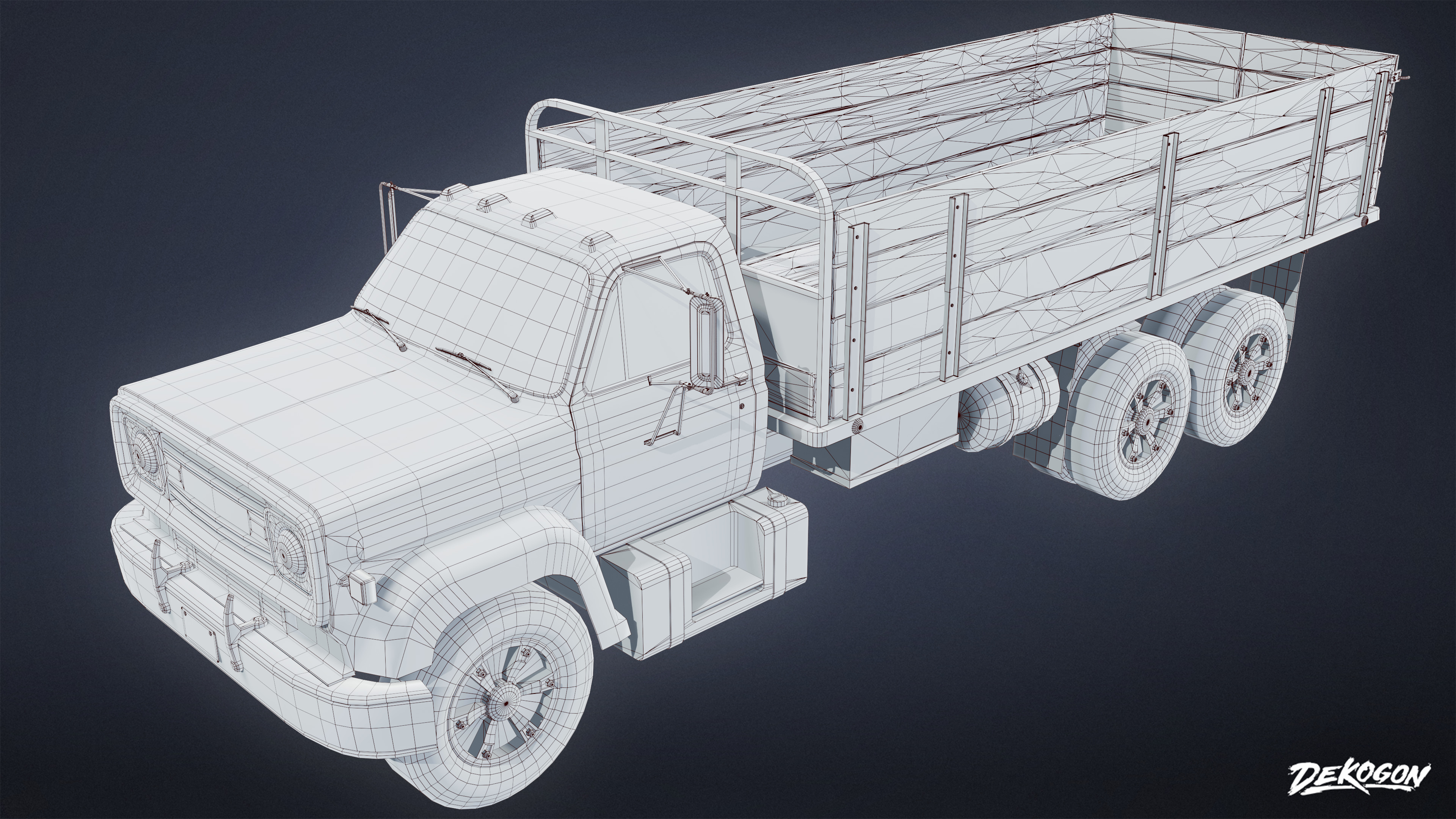 VEHICLES - Truck 05 - LOW POLY Low-poly 3D model_7