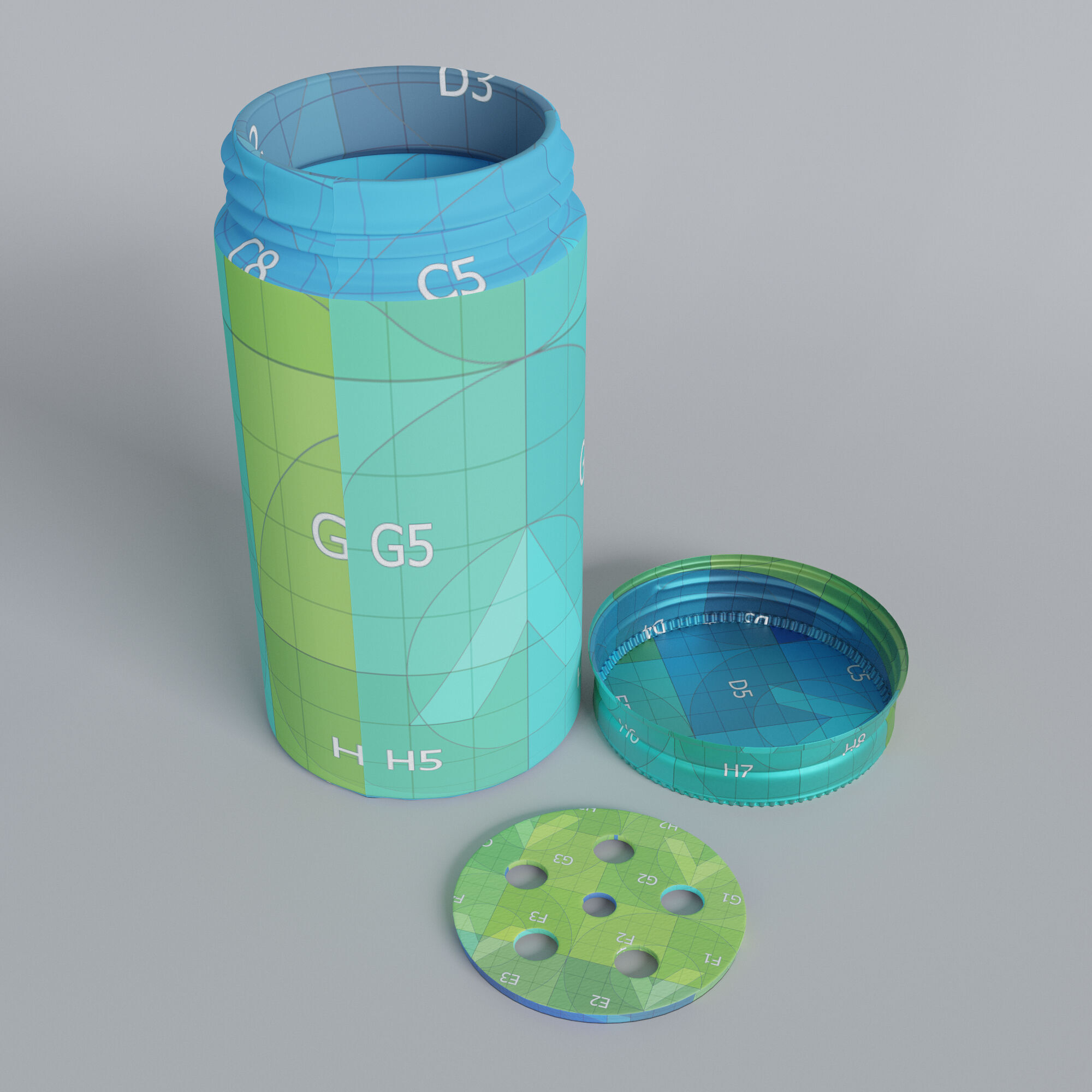 360 ROTATING SPICE RACK 3D model_8