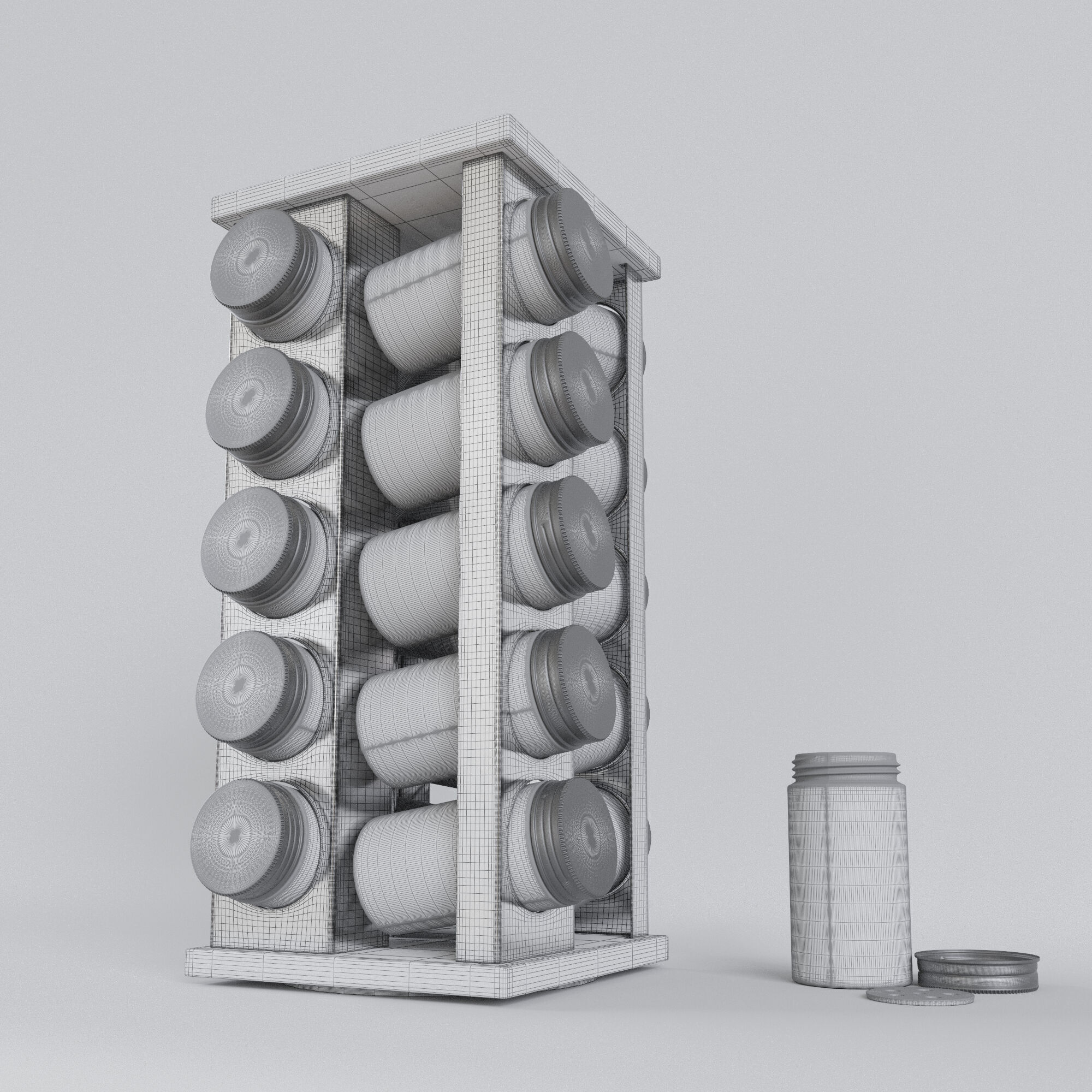 360 ROTATING SPICE RACK 3D model_6