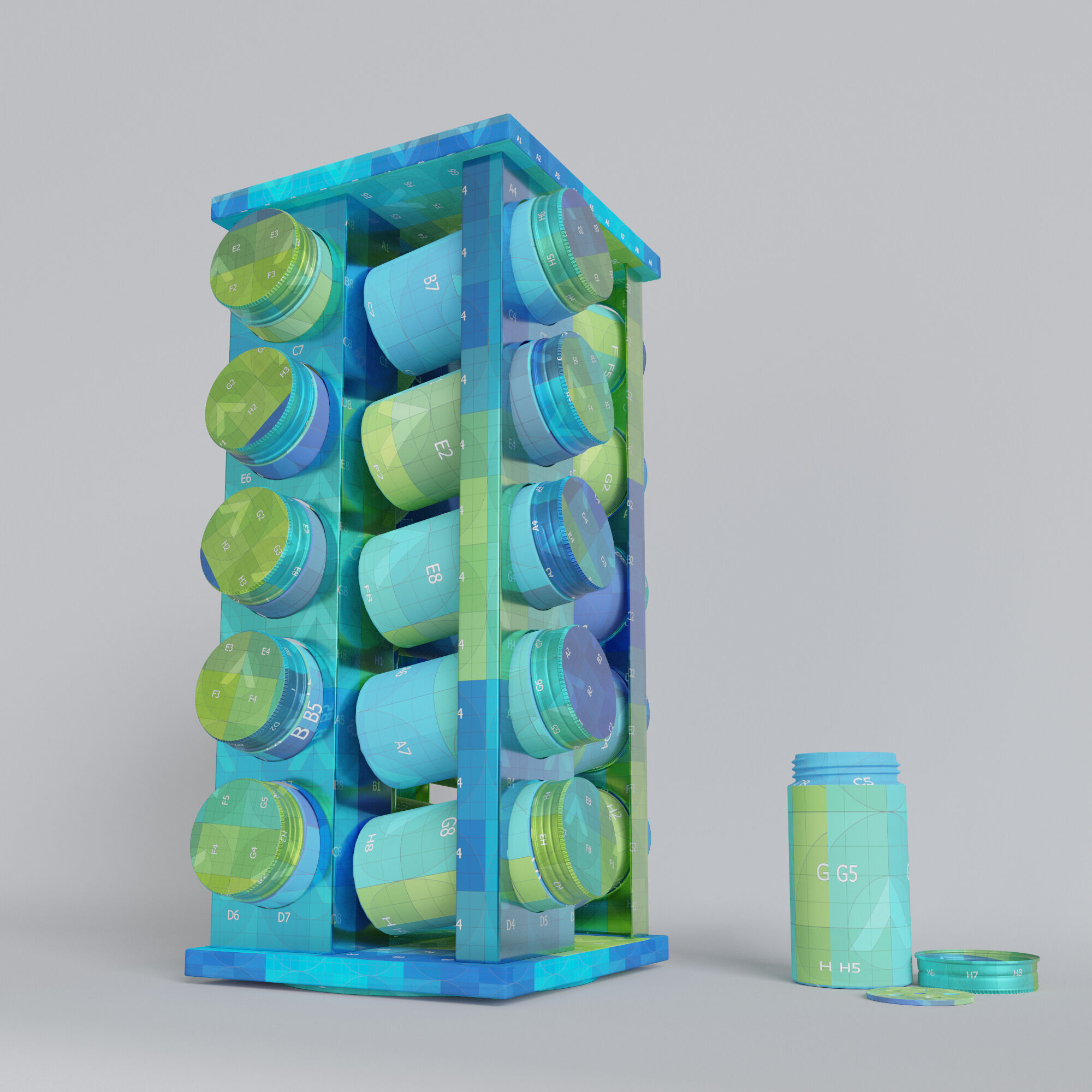 360 ROTATING SPICE RACK 3D model_5