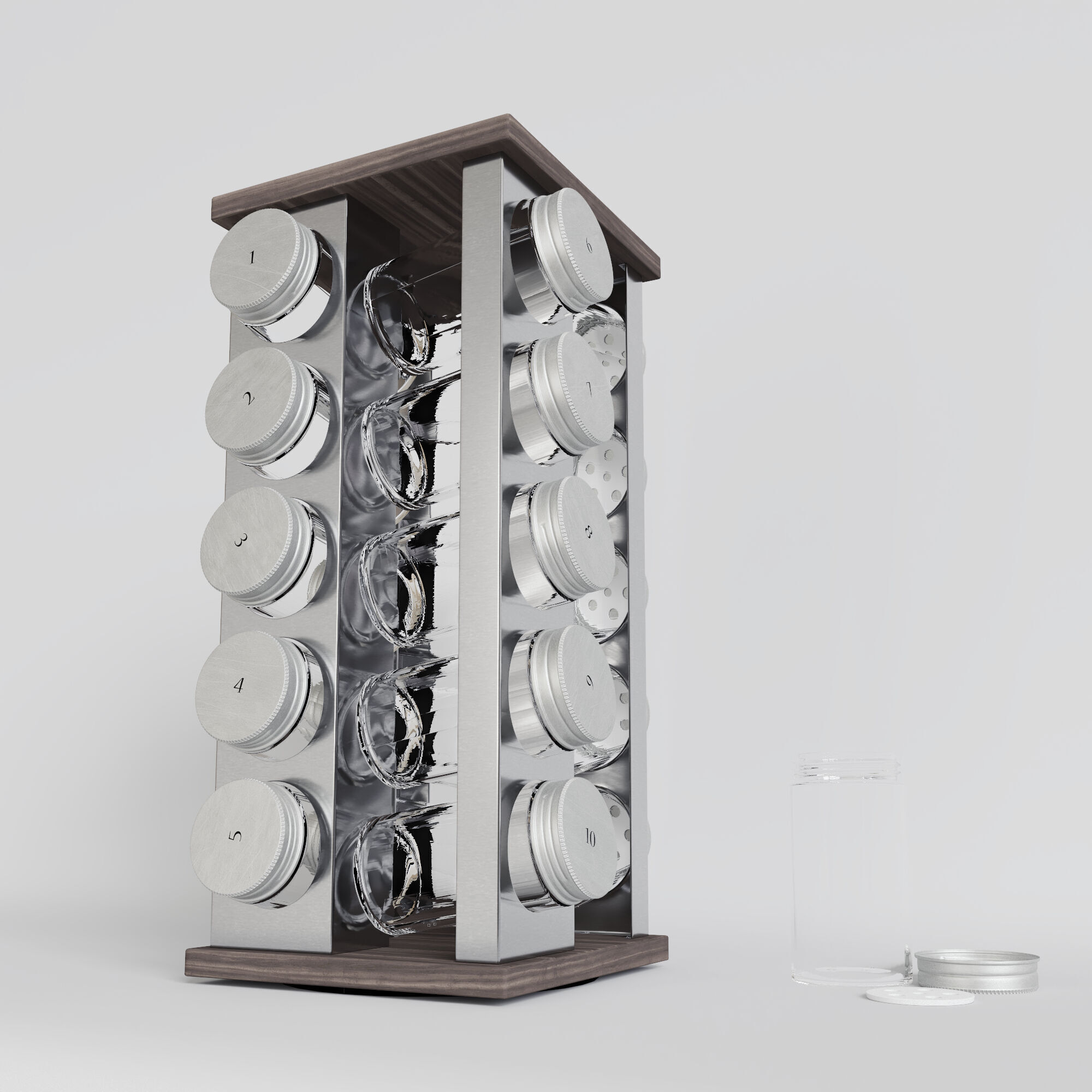 360 ROTATING SPICE RACK 3D model_4