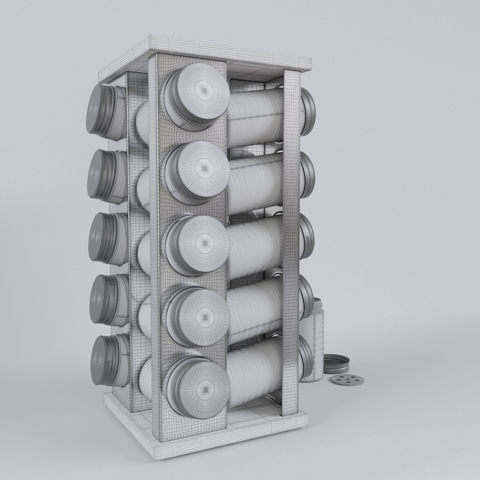 360 ROTATING SPICE RACK 3D model_3