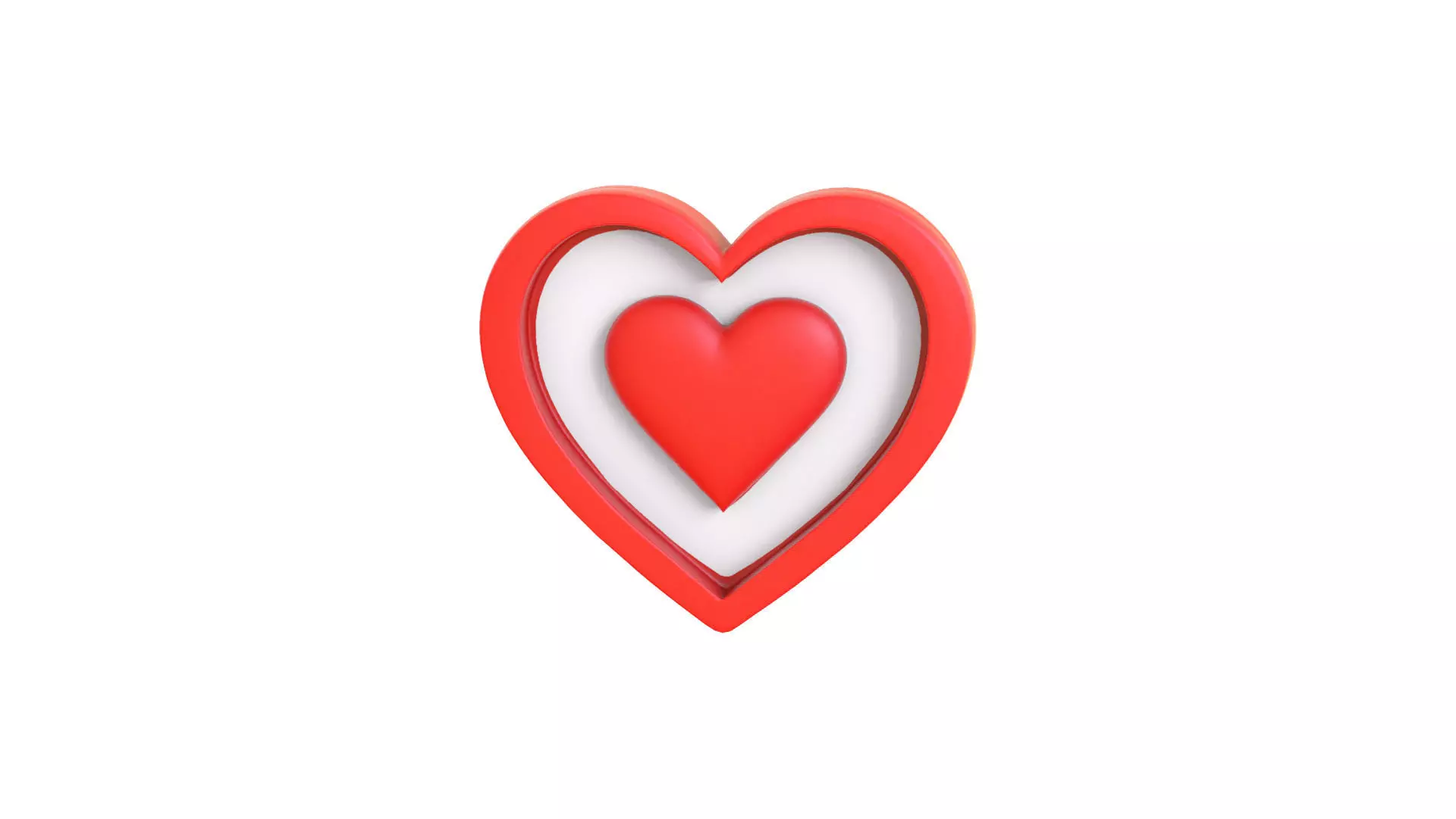 Valentines Day Heart Symbol 3D model_0