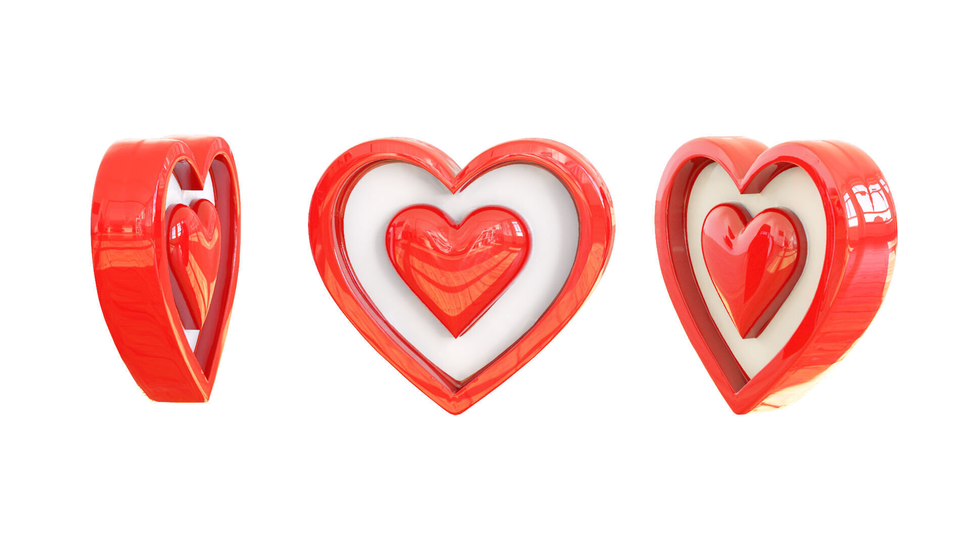Valentines Day Heart Symbol 3D model_1
