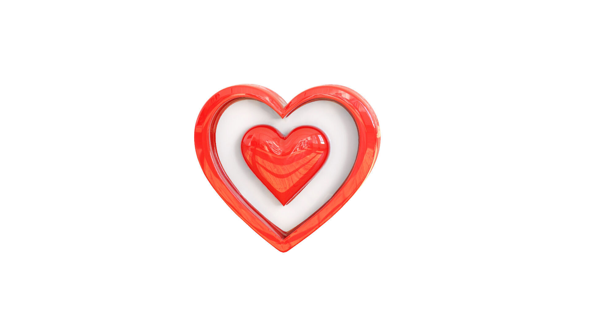 Valentines Day Heart Symbol 3D model_2