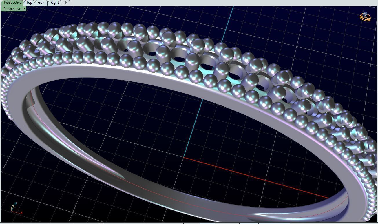 Gold Emerald Guard Ring Jewelry Rings Printable 3D print model_9