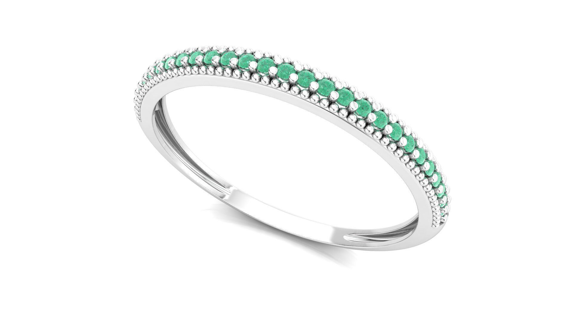 Gold Emerald Guard Ring Jewelry Rings Printable 3D print model_3