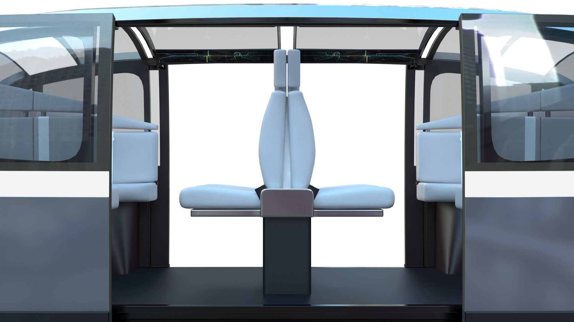 Self-Driving Taxi Shuttle 2 3D model_8