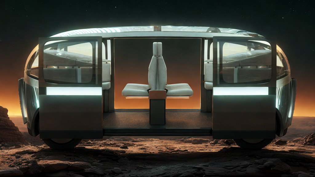 Self-Driving Taxi Shuttle 2 3D model_2