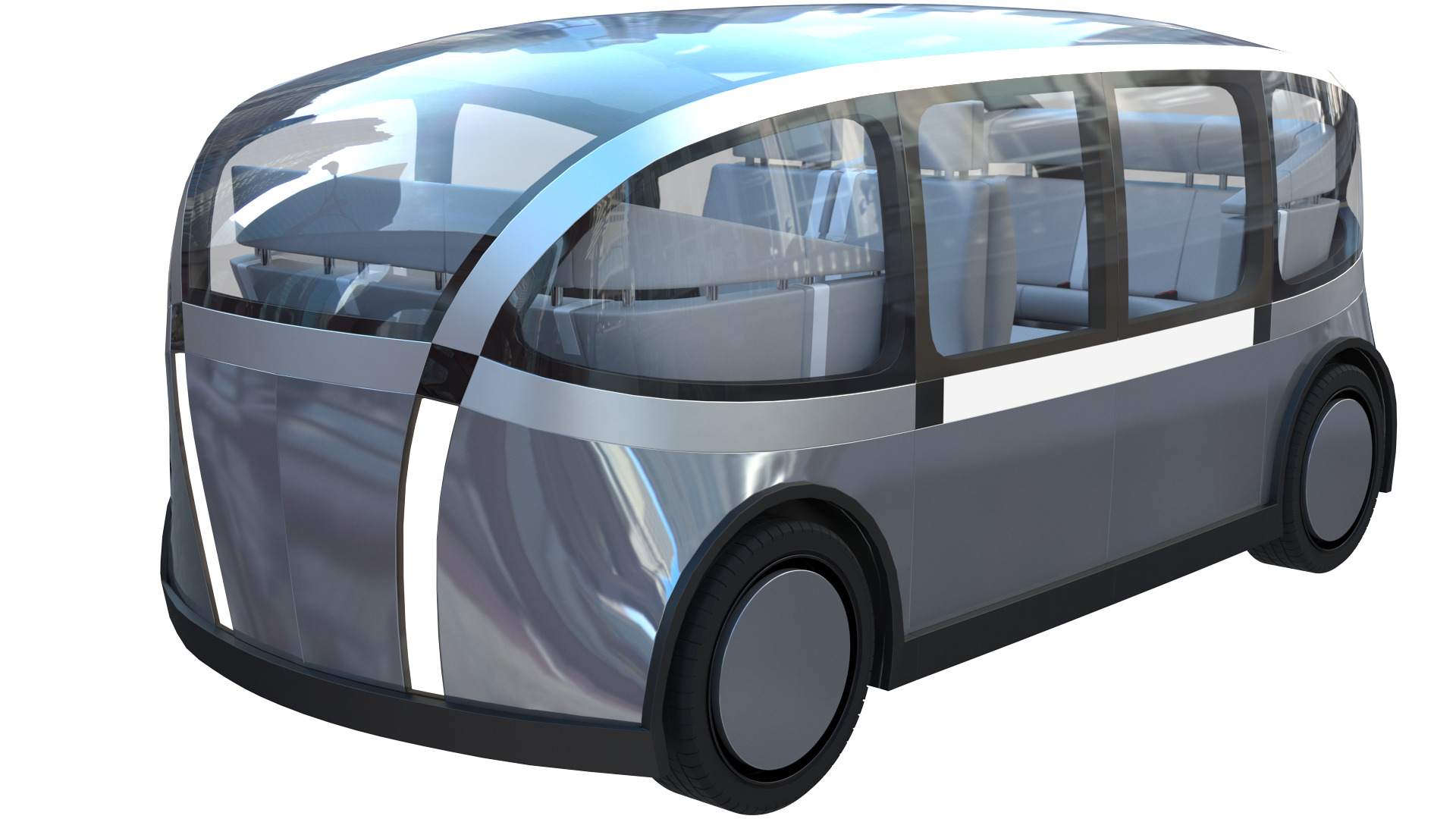 Self-Driving Taxi Shuttle 2 3D model_7