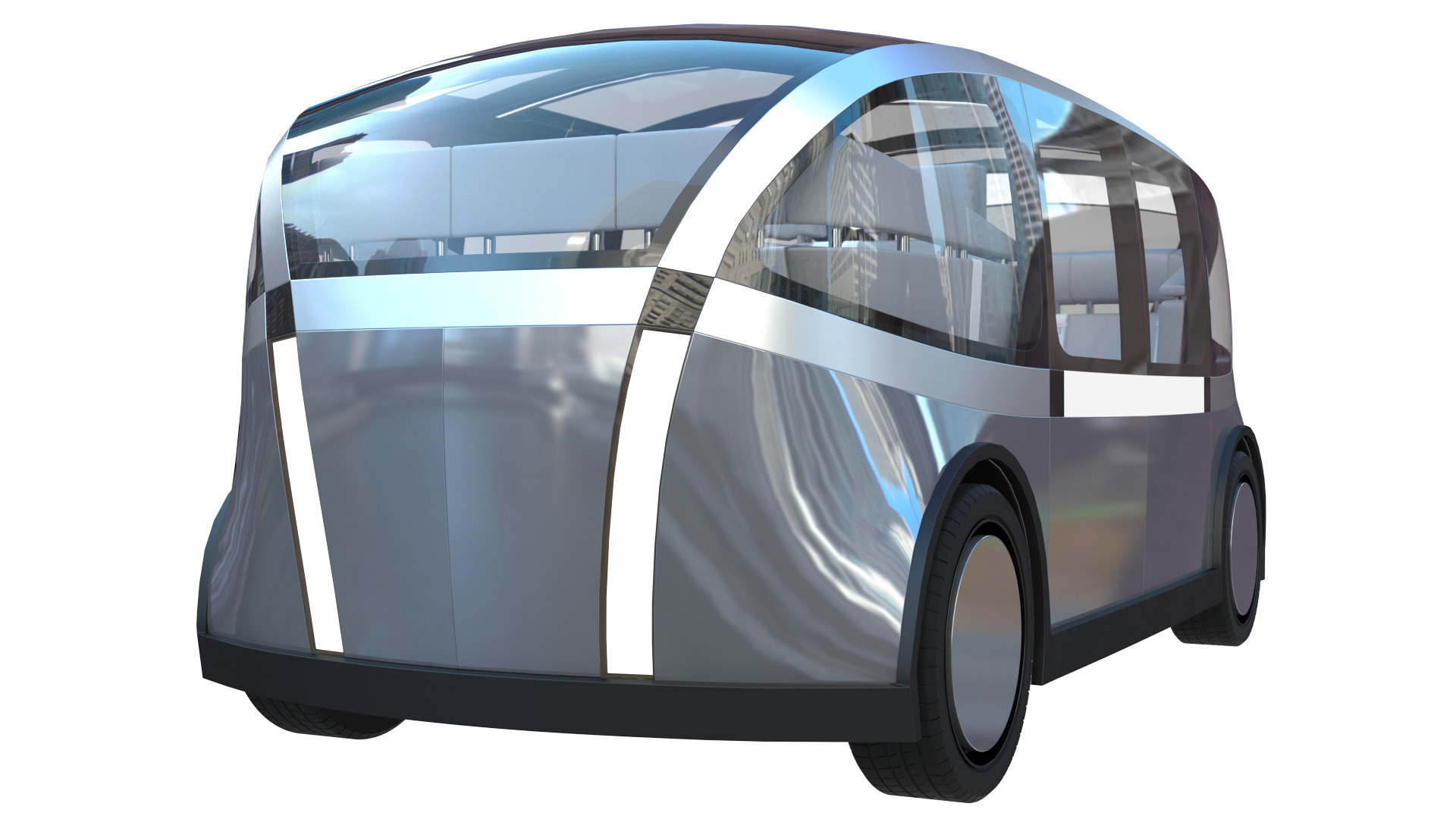 Self-Driving Taxi Shuttle 2 3D model_9