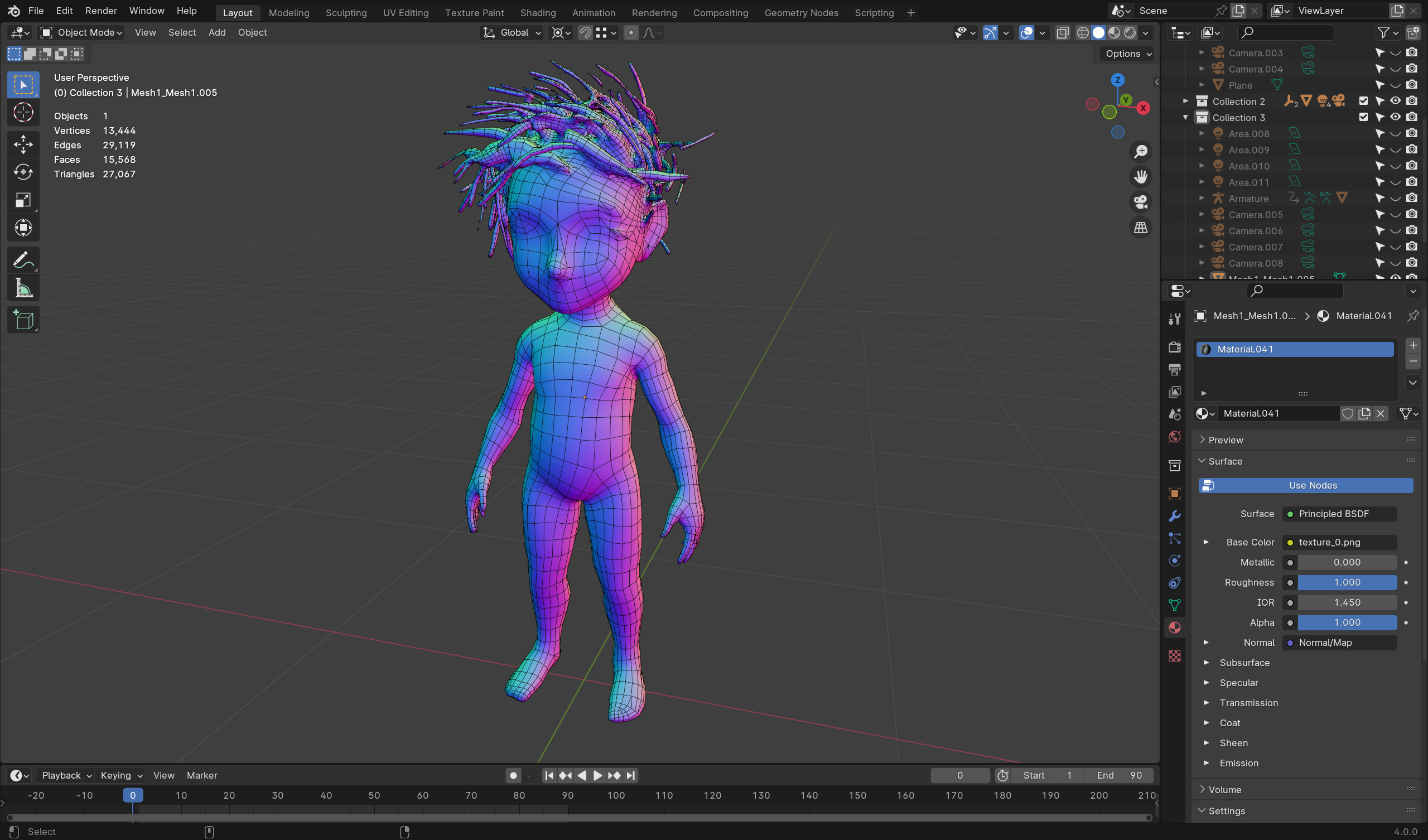 Realistic Zombie Child Rigged Animated Low-poly 3D model_8