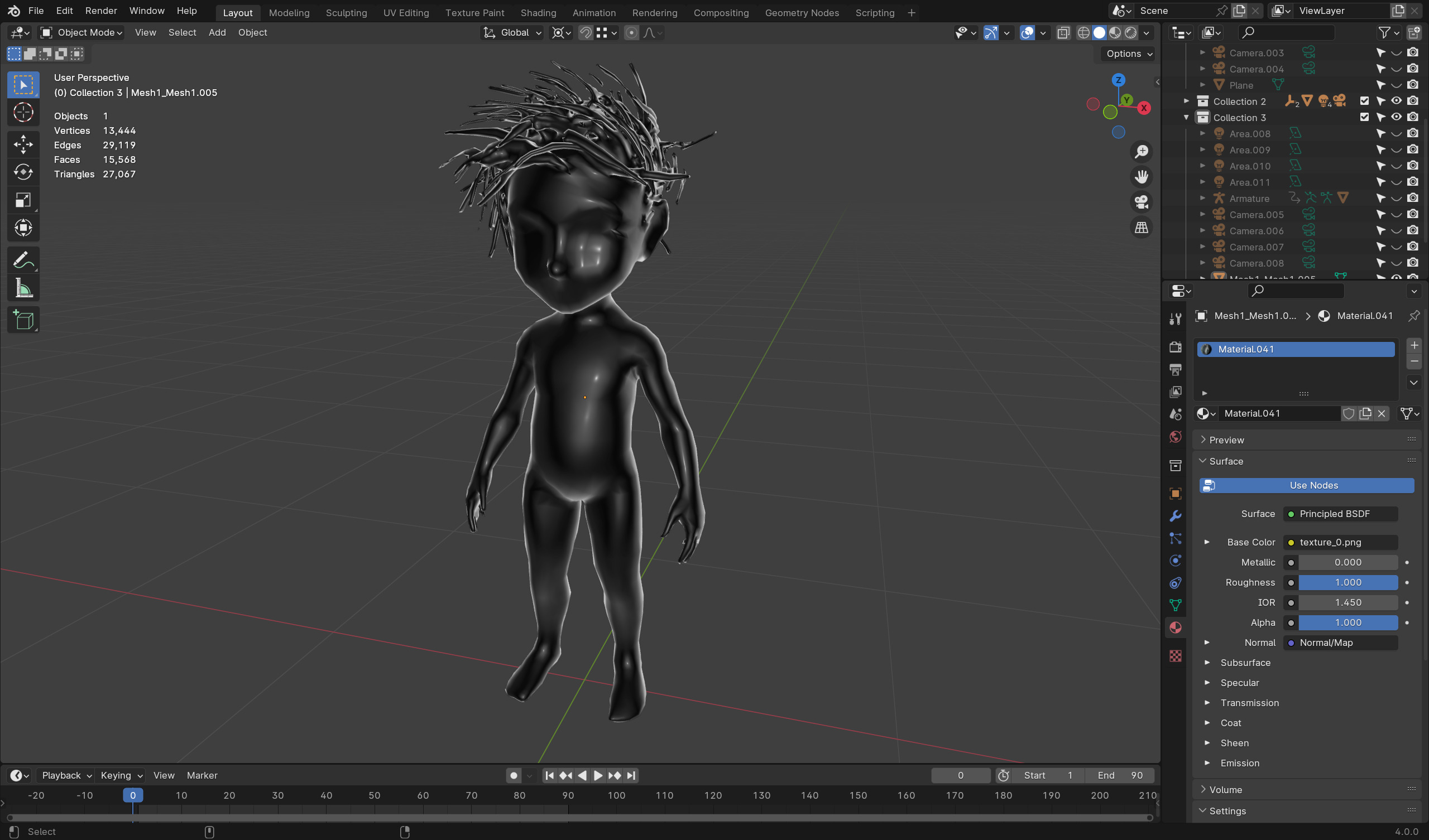 Realistic Zombie Child Rigged Animated Low-poly 3D model_9