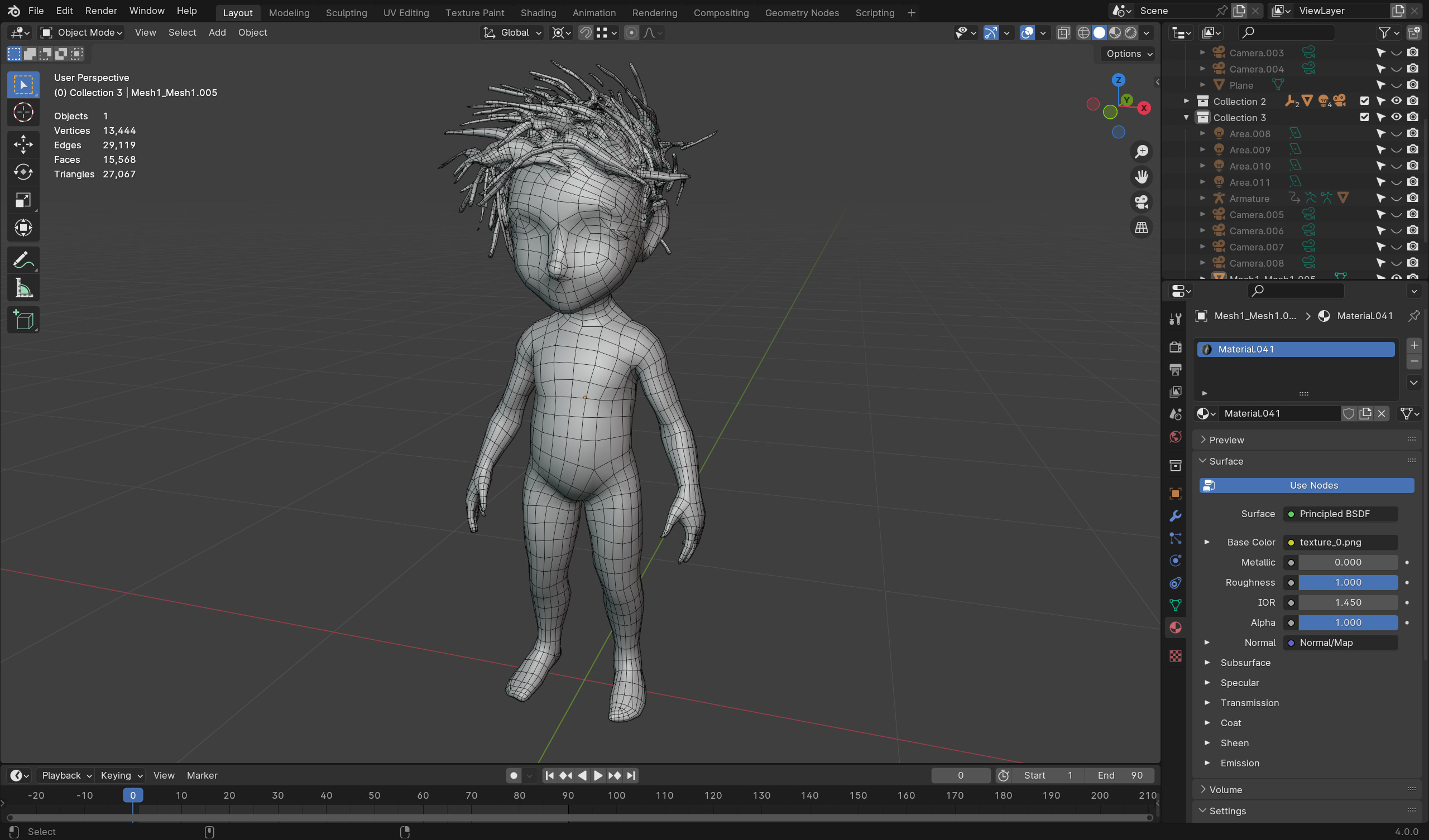 Realistic Zombie Child Rigged Animated Low-poly 3D model_7