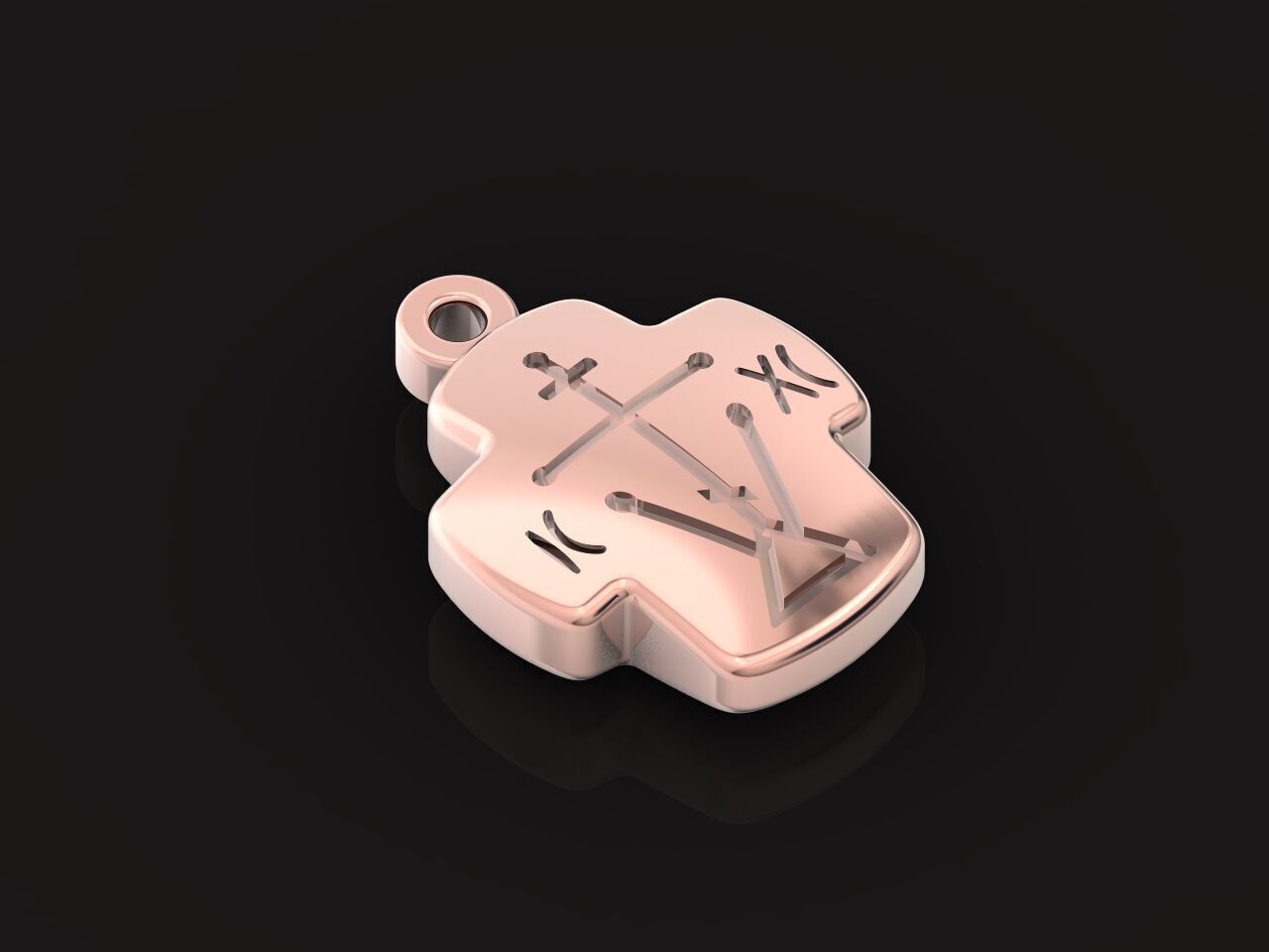 Double cross Mother of God Icon Pendan 1509 3D print model_15