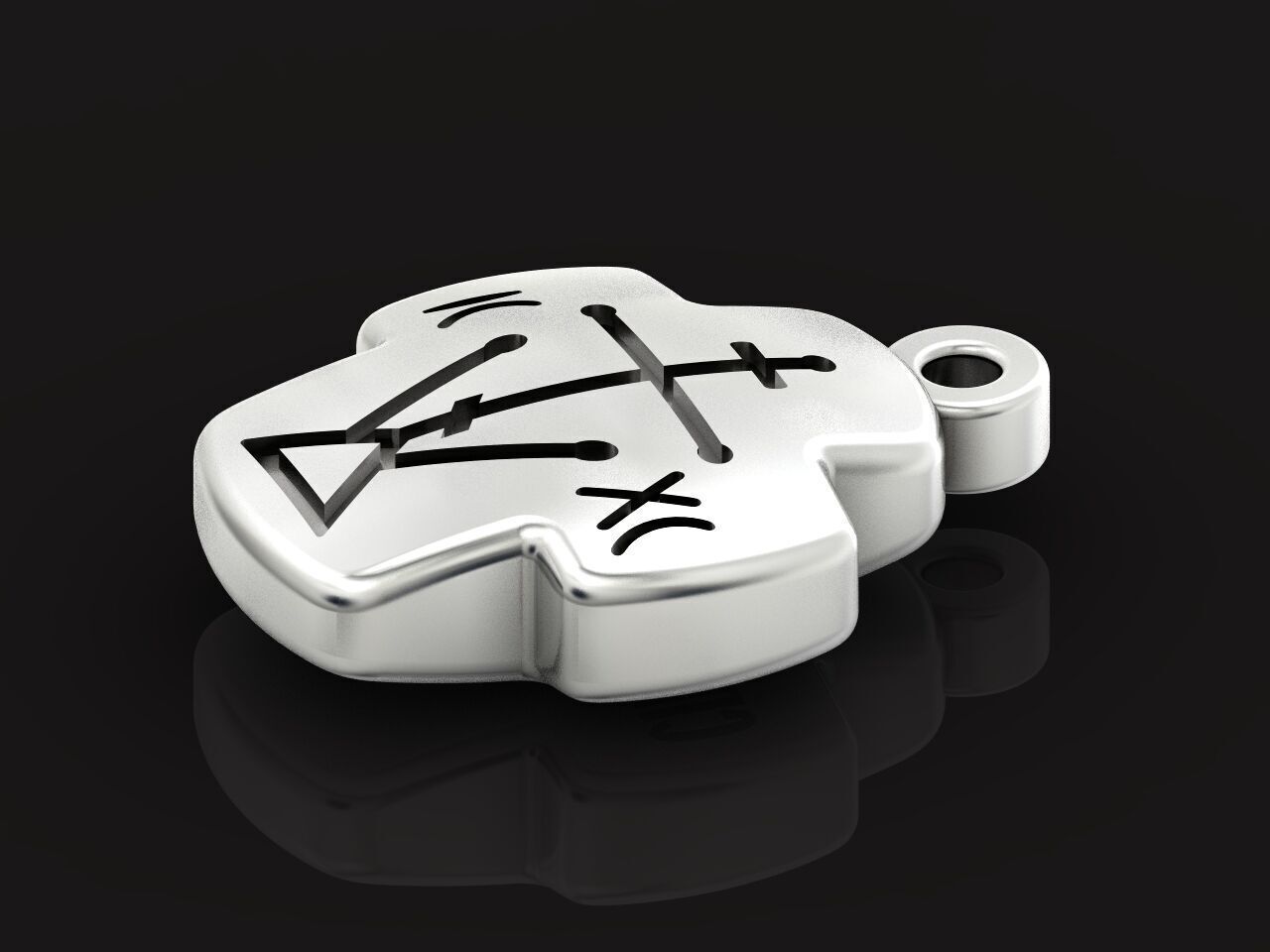 Double cross Mother of God Icon Pendan 1509 3D print model_3