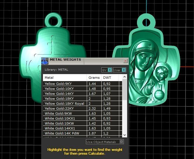Double cross Mother of God Icon Pendan 1509 3D print model_6