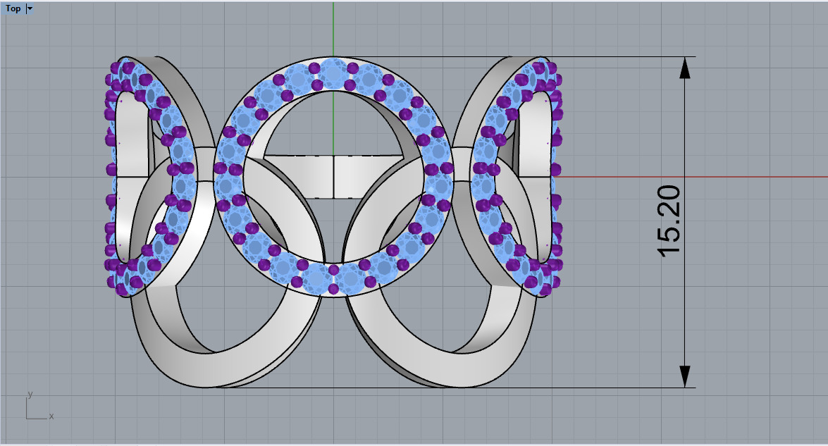 Olimpic ring model 758 3D print model_5